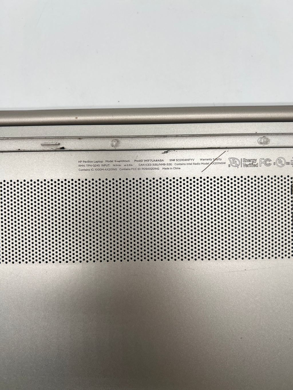 HP Pavilion 15-eg0050wm Core i5-1135G7 8GB RAM 512GB SSD - For Parts