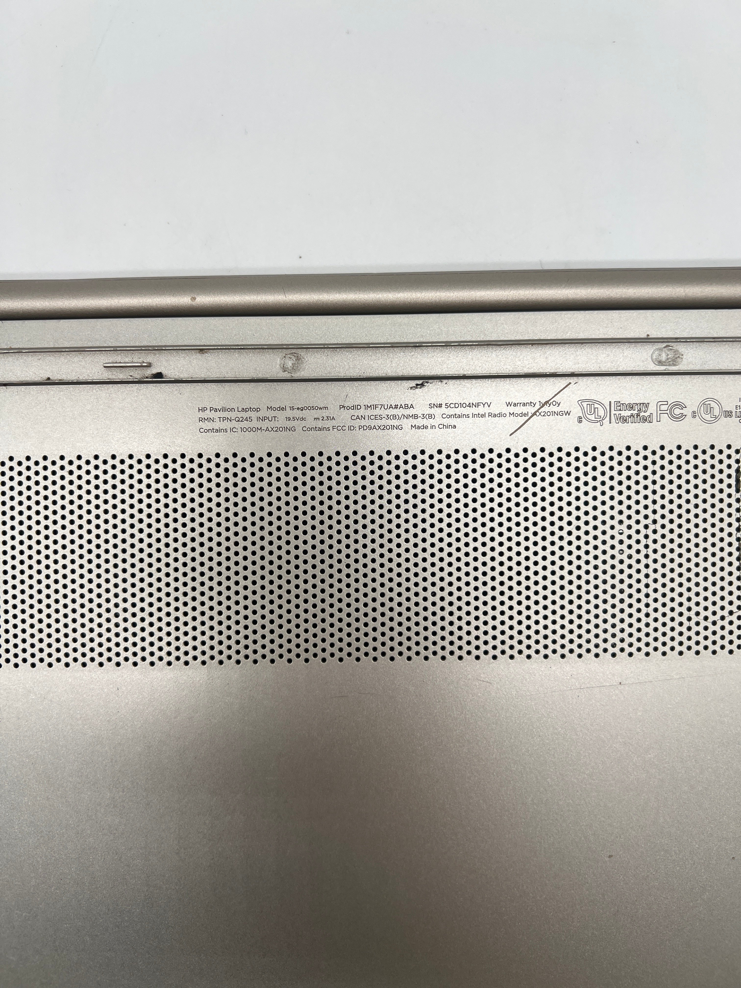 HP Pavilion 15-eg0050wm Core i5-1135G7 8GB RAM 512GB SSD - For Parts