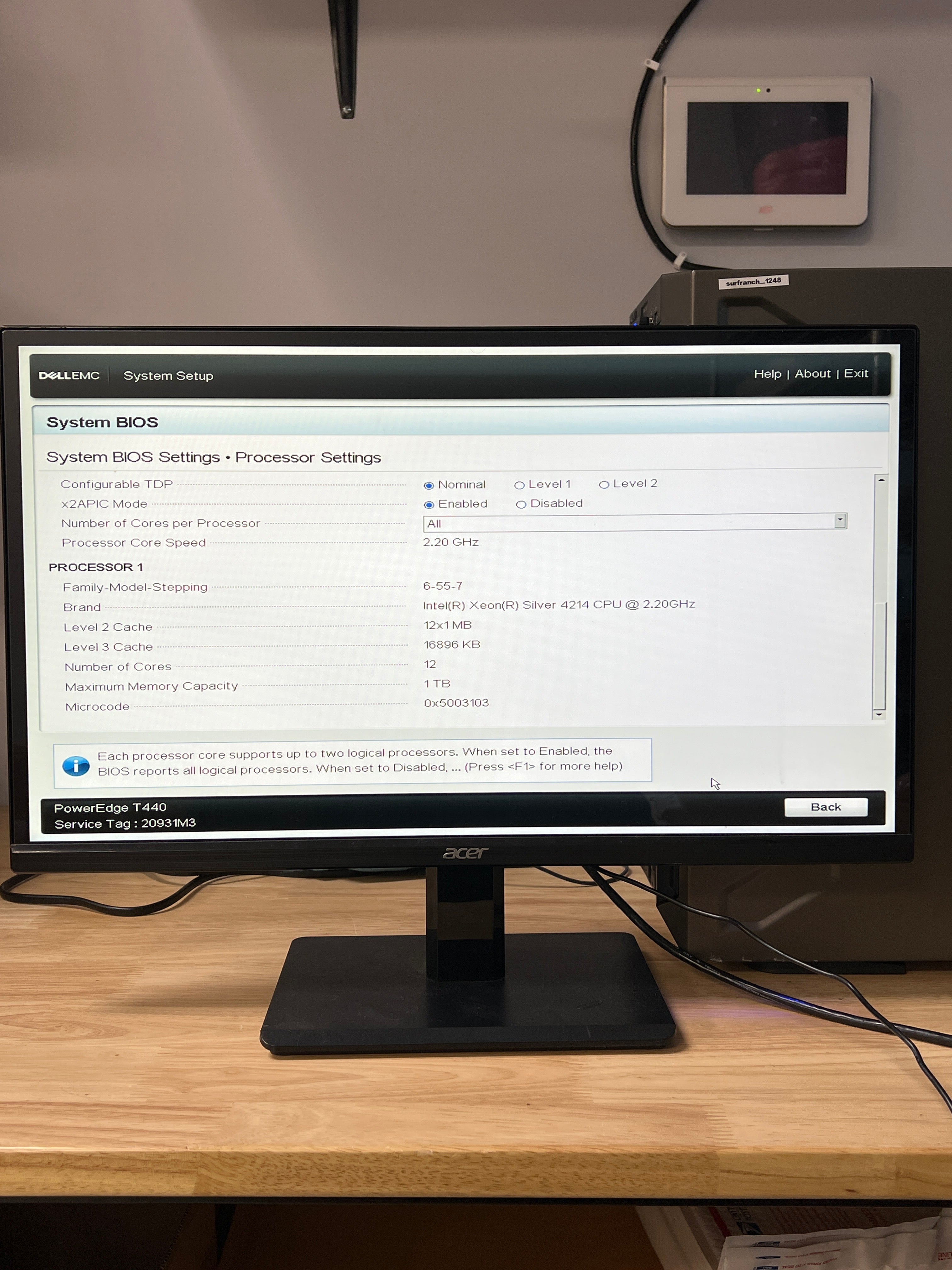 Dell PowerEdge T440 Server Xeon Silver 4214 32GB RAM 1TB HDD + 480GB SSD NO OS