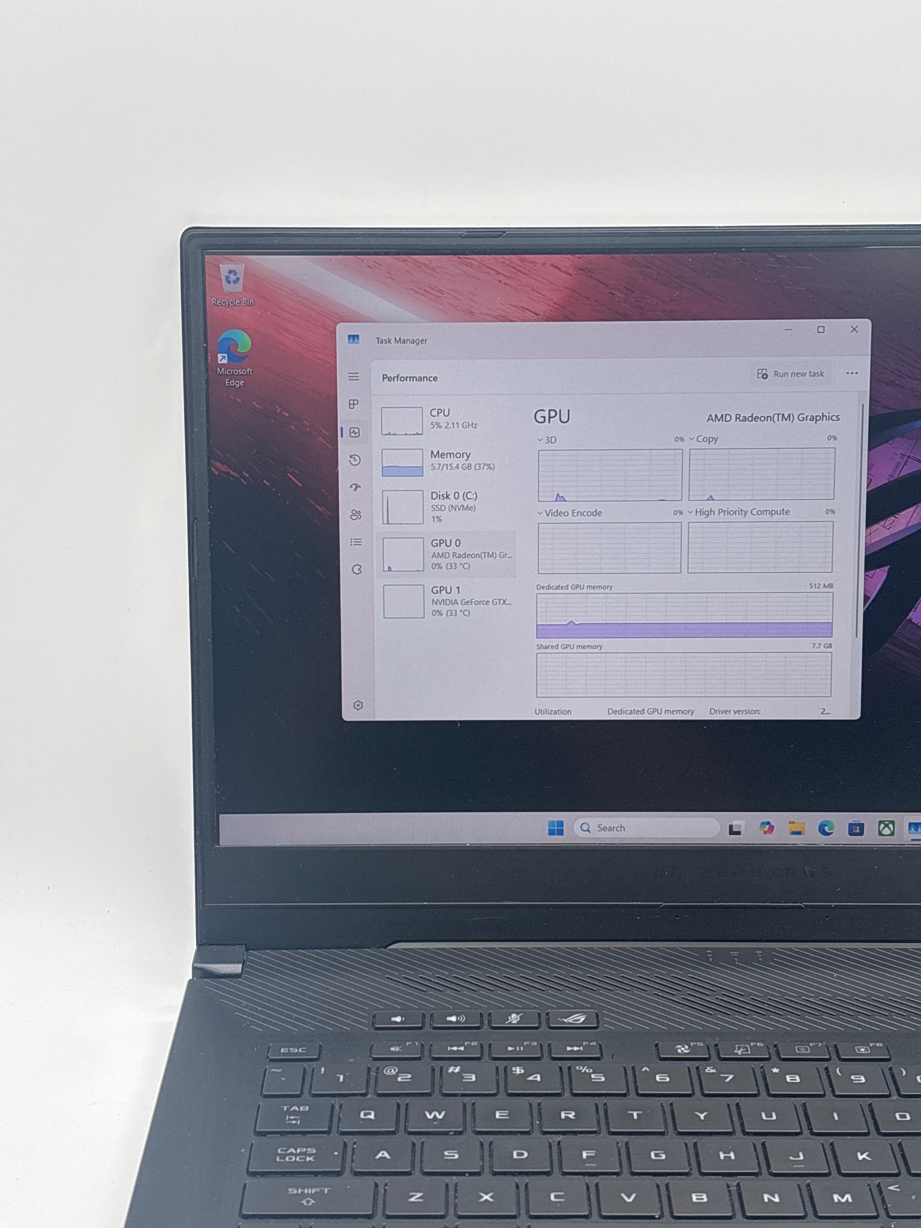 ASUS ROG Zephyrus G15 GA502I Ryzen 7 4800HS 16GB RAM 1TB SSD GTX 1660 Ti