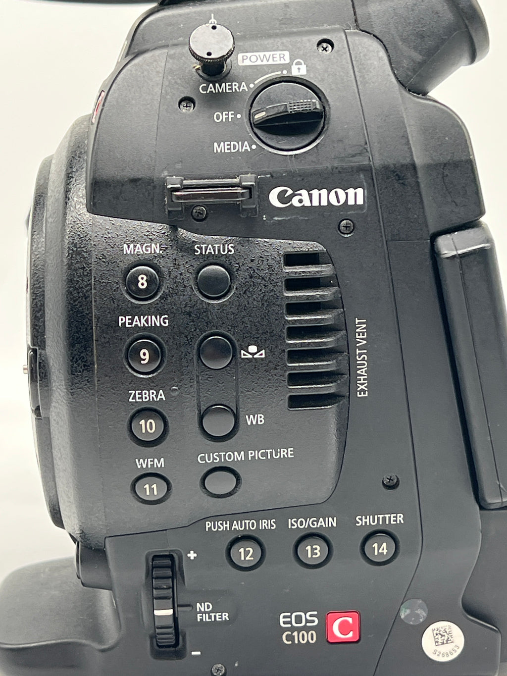 Canon EOS C100 Cinema Camcorder Camera  w/ top and side handle - Used