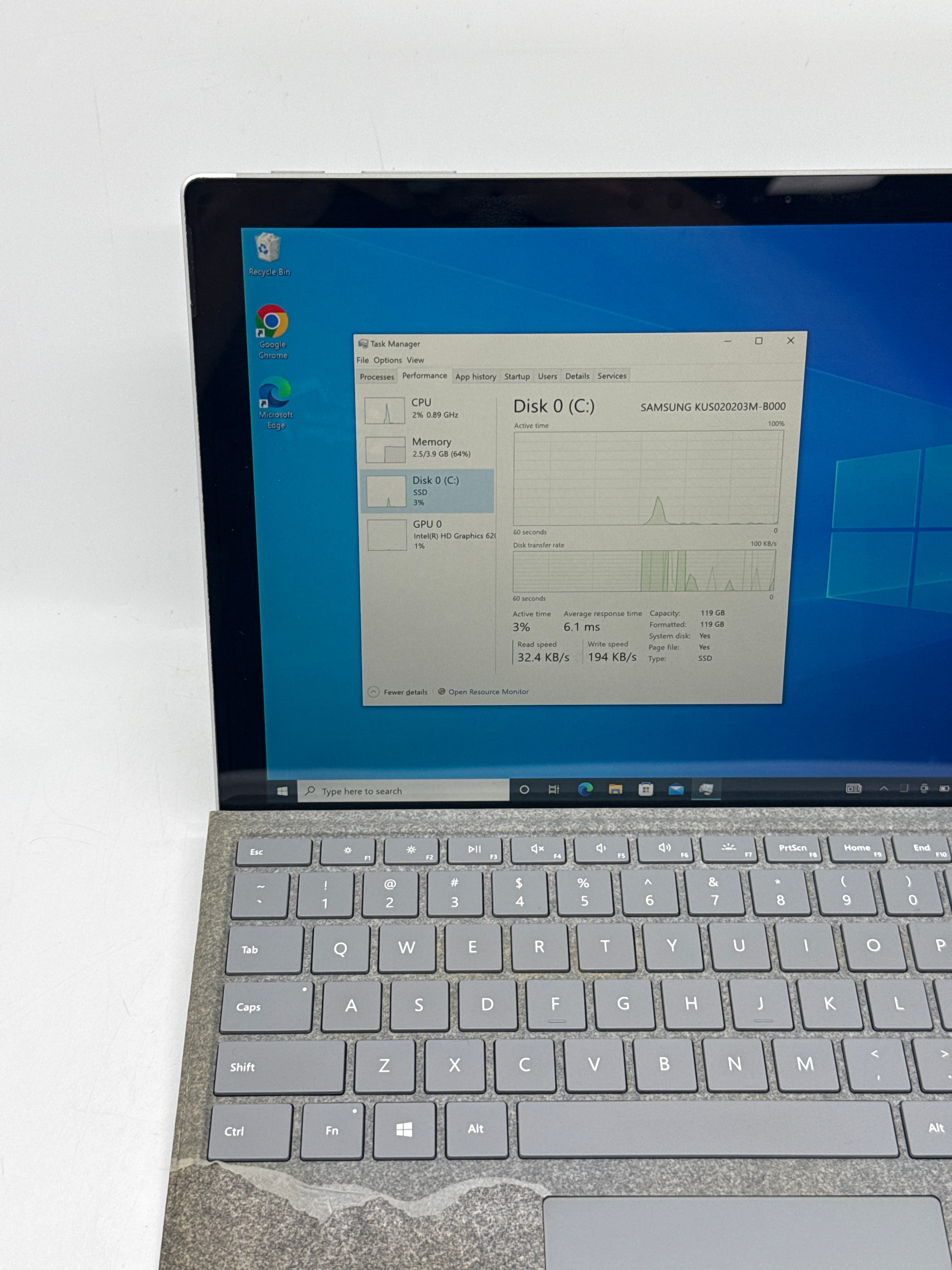 Microsoft Surface Pro 5 13" Core i5-7300U 4GB RAM 128GB SSD - Used