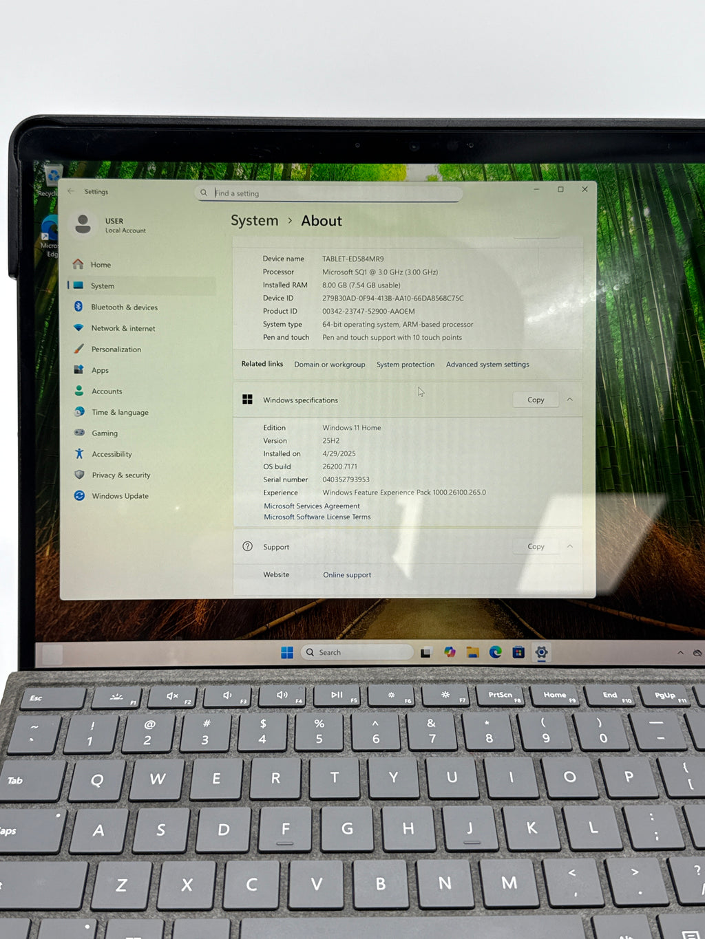 Microsoft Surface Pro X 1876 13 inch MS SQ1 8GB RAM 128GB SSD