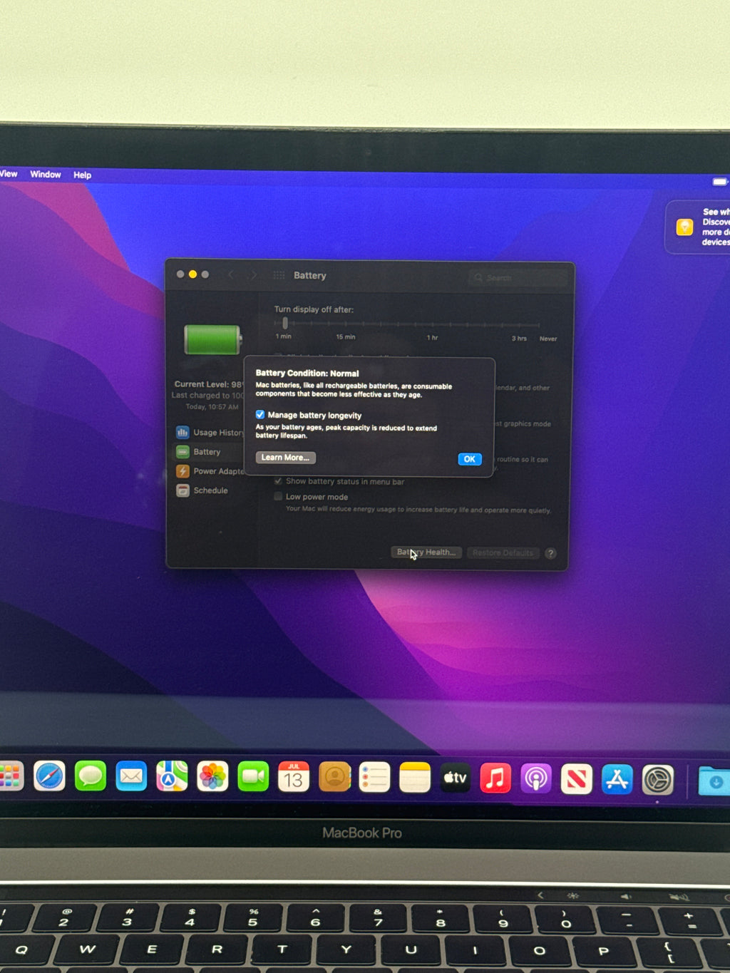 Apple MacBook Pro 15" A1707 2016 Intel Core i7 16GB RAM 1TB SSD - Used