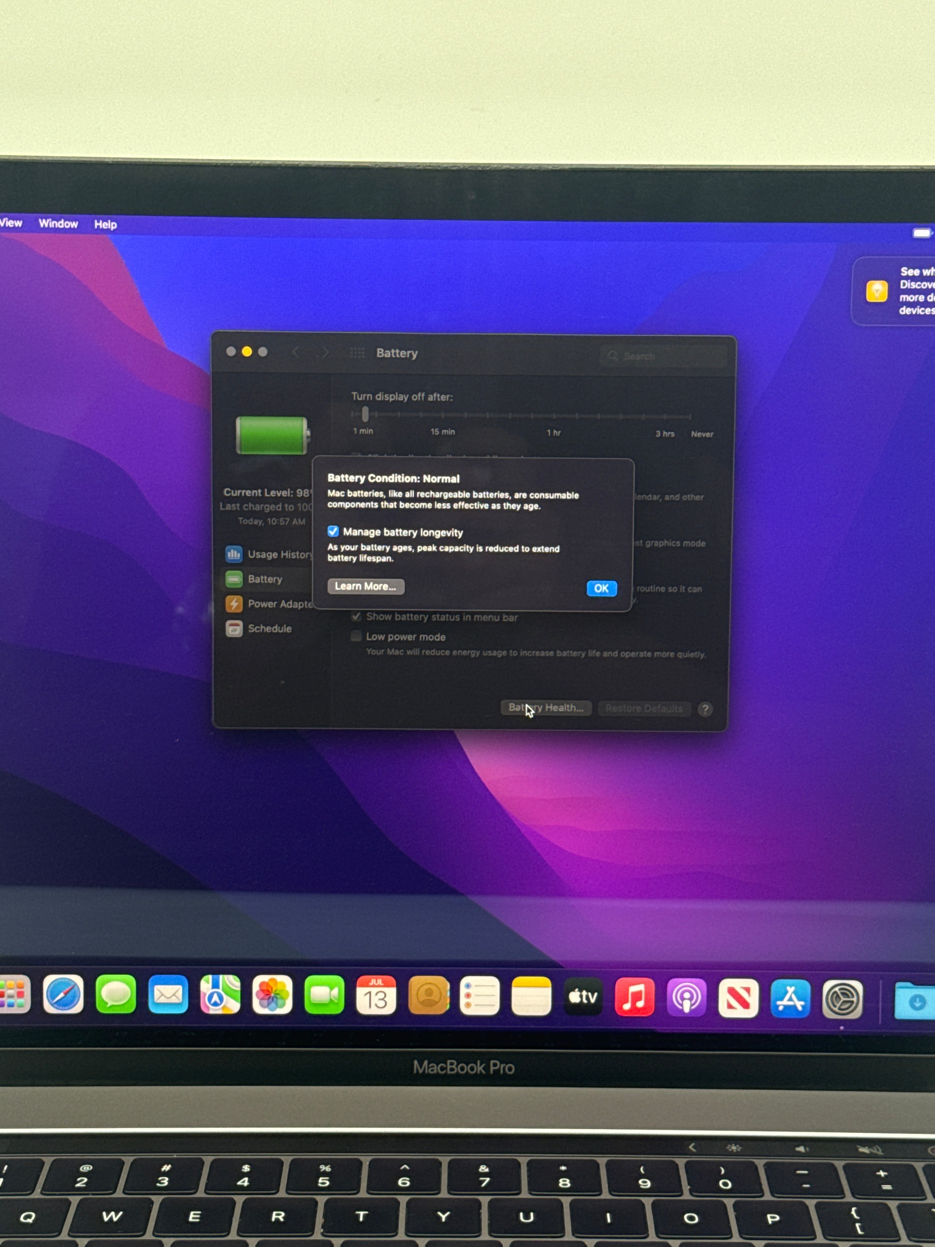 Apple MacBook Pro 15" A1707 2016 Intel Core i7 16GB RAM 1TB SSD - Used
