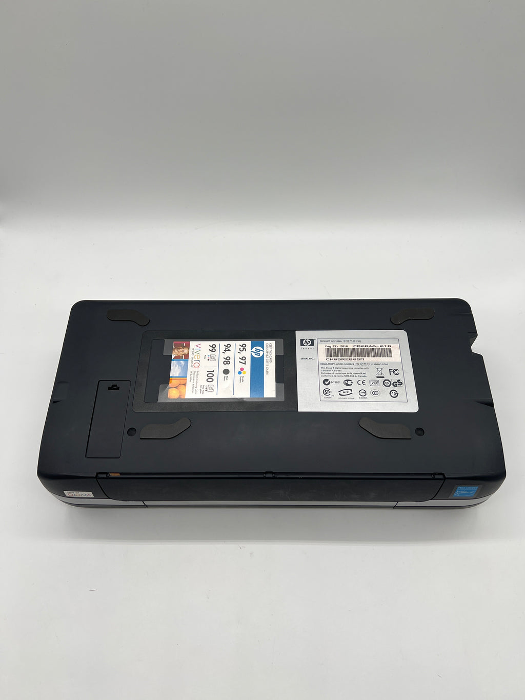HP OfficeJet SNPRC-0705 Mobile USB Ink Printer W/ Power Cord Tested Powers On