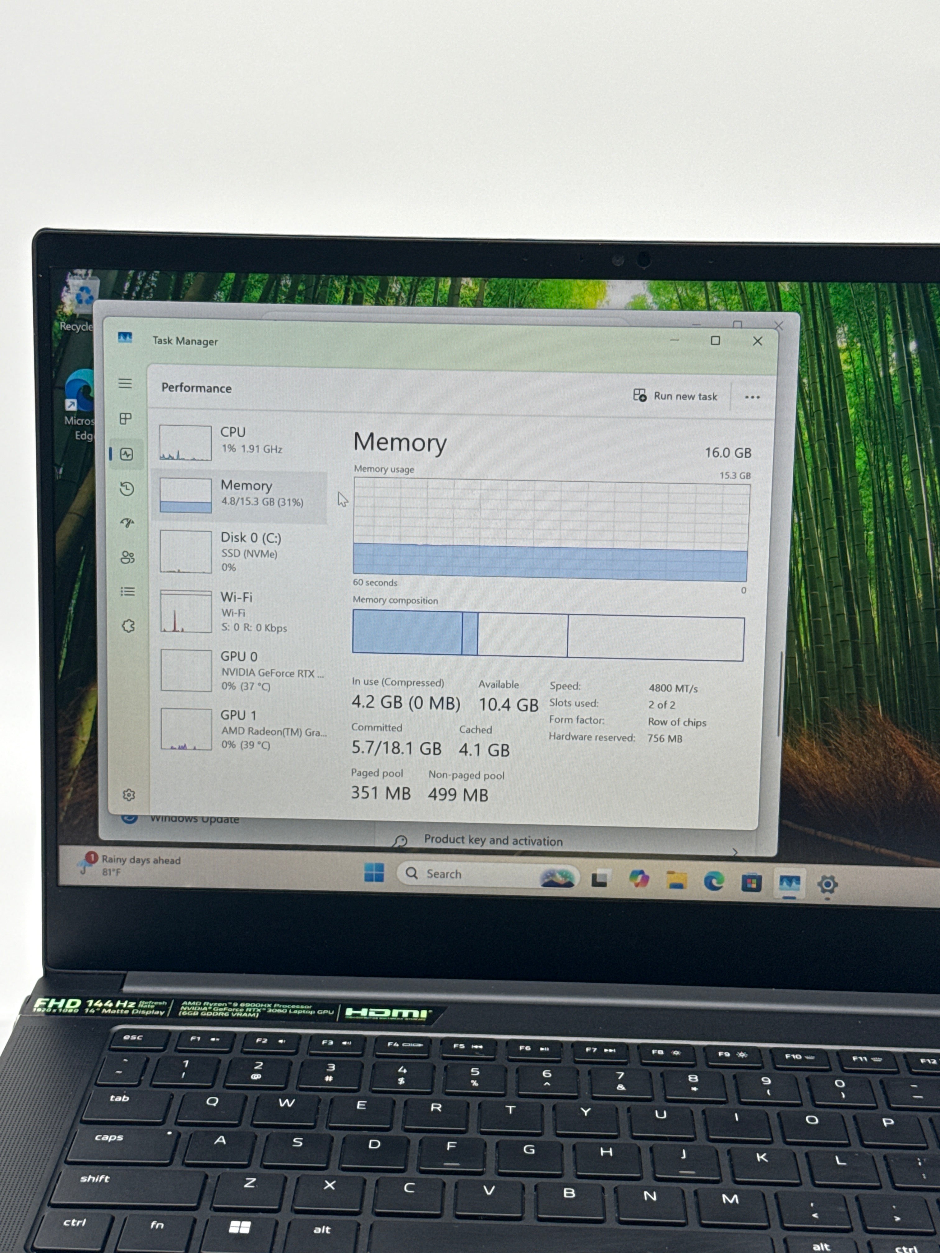 Razer Blade 14 RZ09-0427 Ryzen 9 6900HX 16GB RAM 1TB SSD RTX 3060