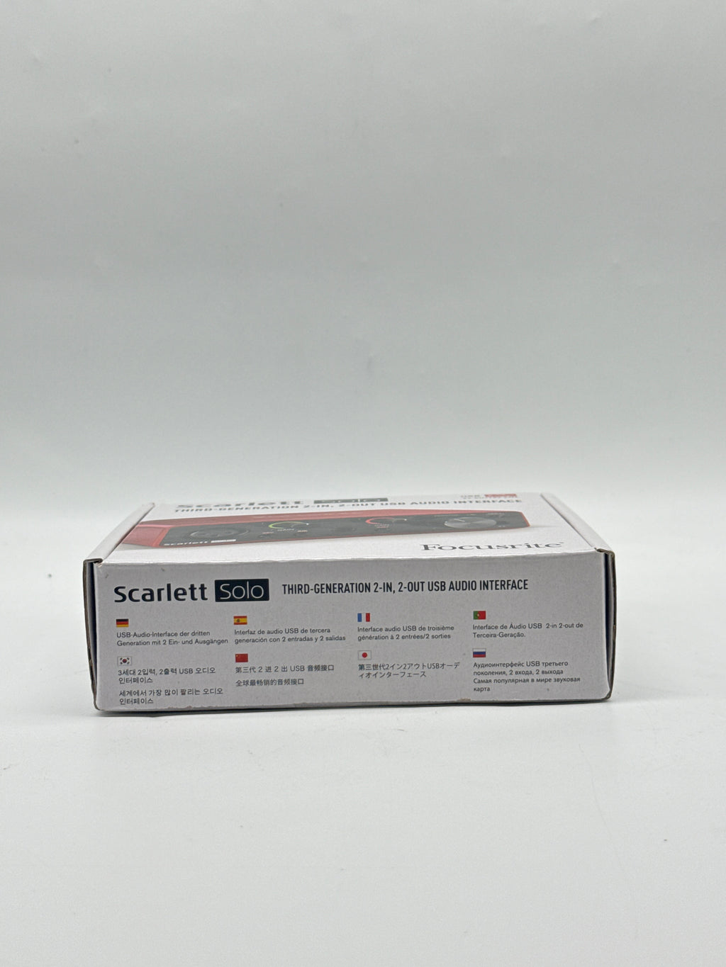 Focusrite Scarlett Solo 3rd Gen USB Audio Interface 24-Bit 192kHz Red - New