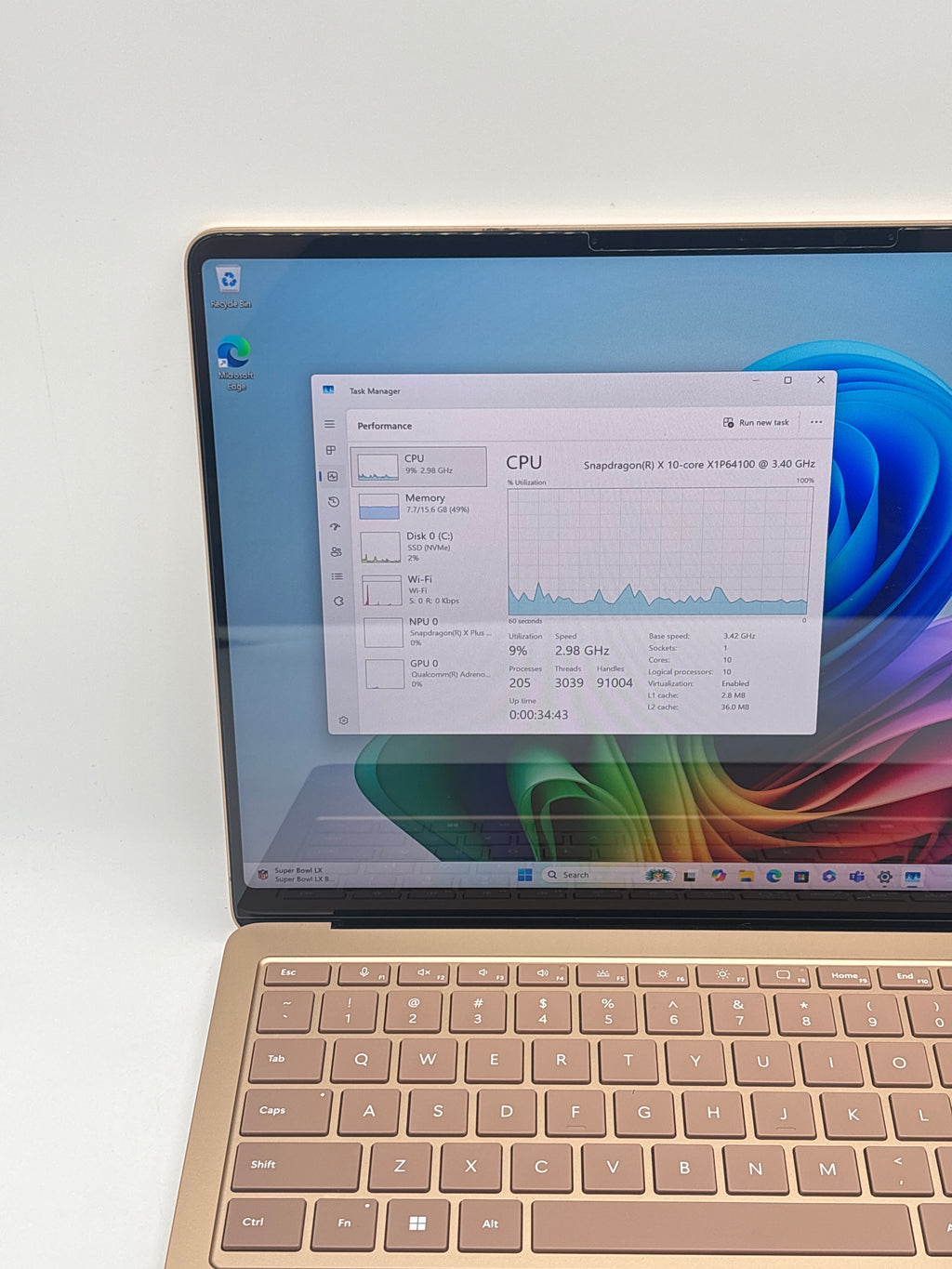 Microsoft Surface Laptop 7 2036 Snapdragon X 16GB RAM 1TB SSD - Used