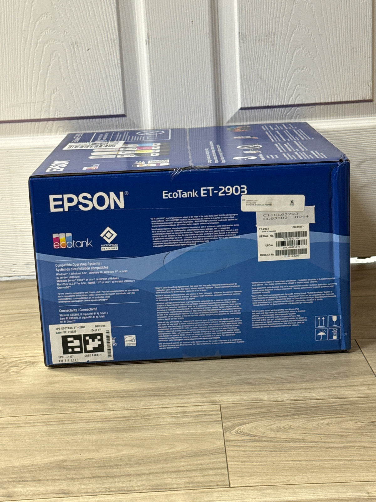 Epson EcoTank ET-2903 Wireless Color All-in-One Printer White - New