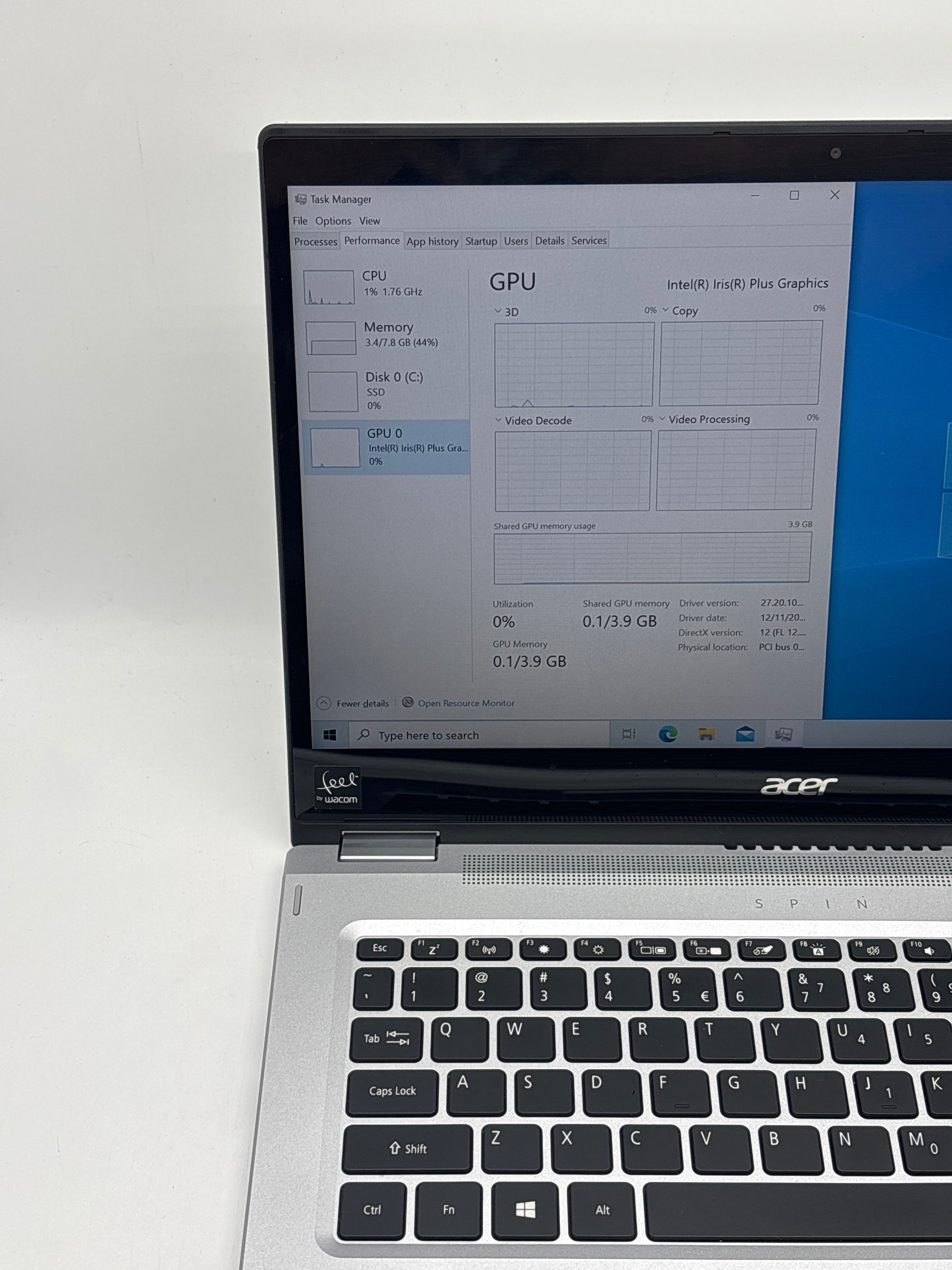 Acer Spin 3 N19W2 i5-1035G4 8GB RAM 512GB SSD