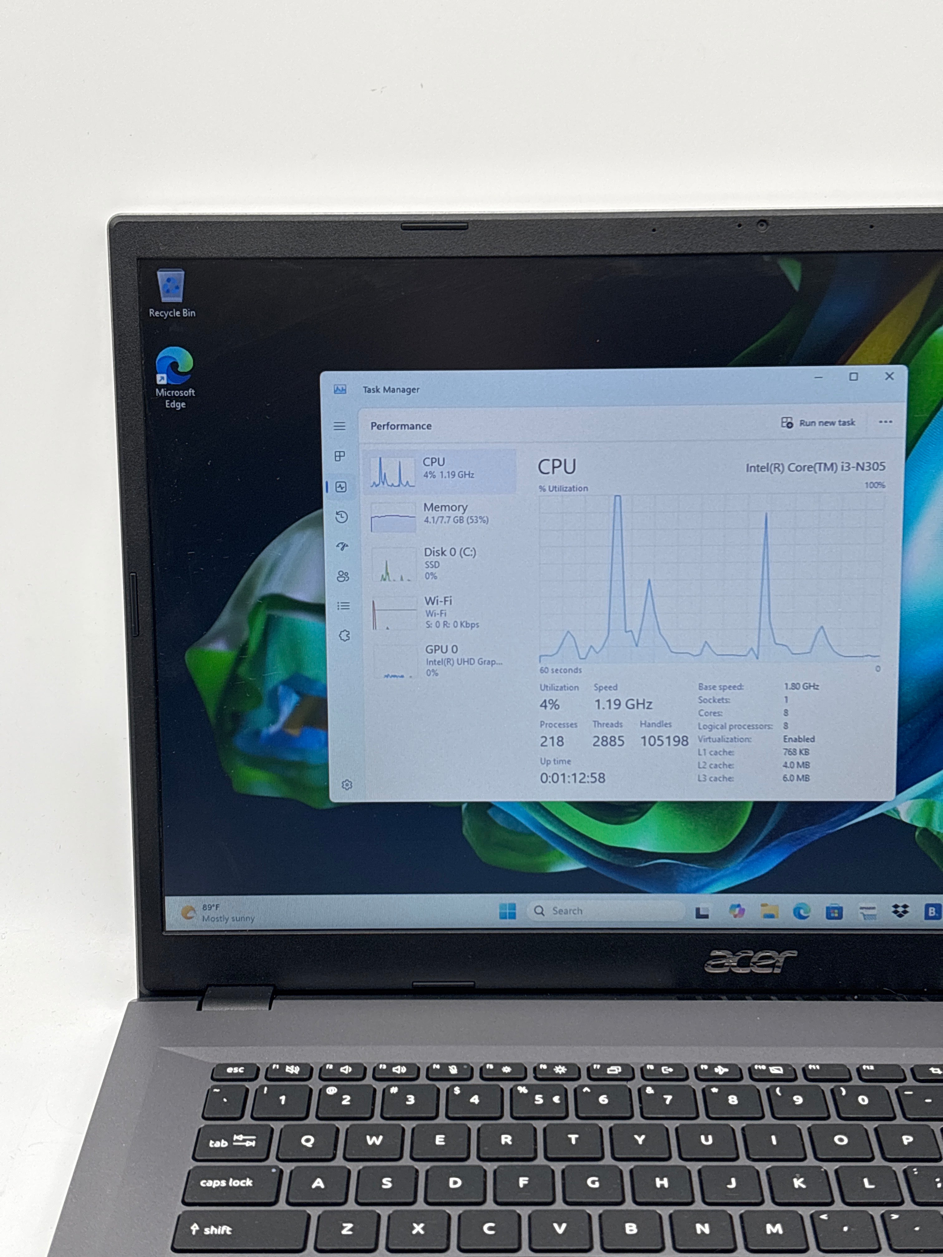 Acer Aspire 3 N23H5 15.6" Core i3-N305 8GB RAM 256GB SSD - Used
