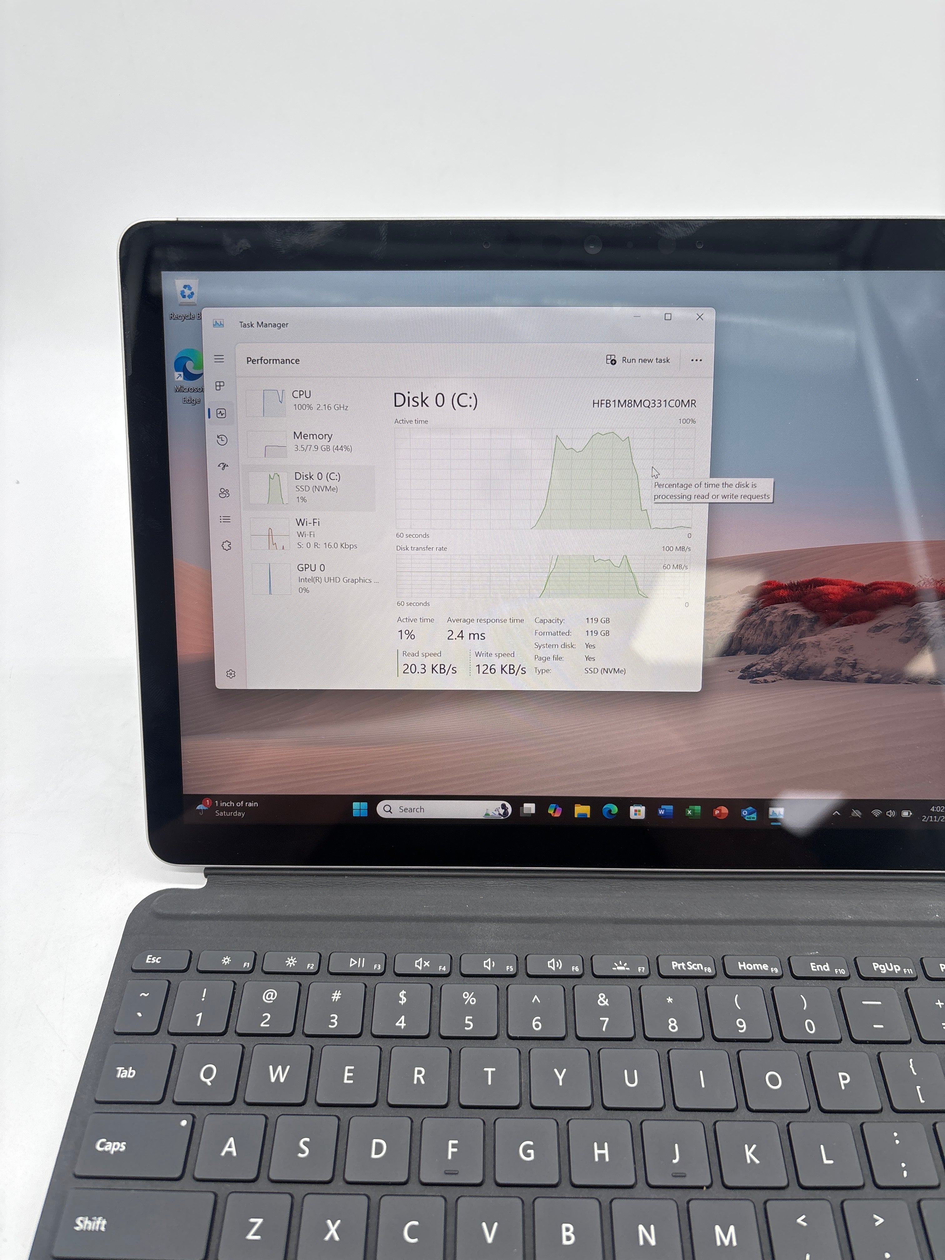 Microsoft Surface Go 2 m3-8100Y 8GB RAM 128GB SSD - Used