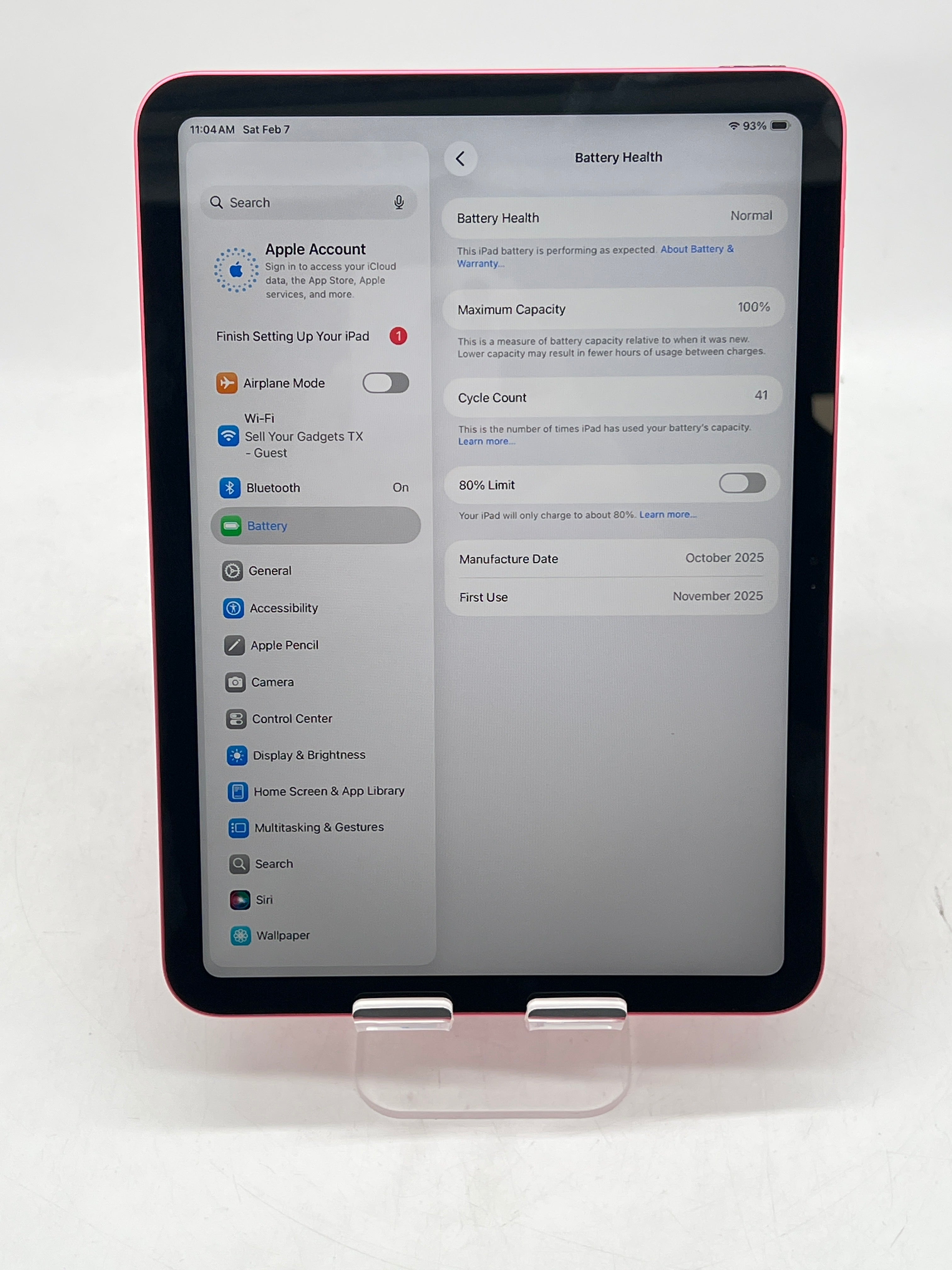 Apple iPad (11th Gen) A16 - 128GB - Used - Pink - Wi-Fi