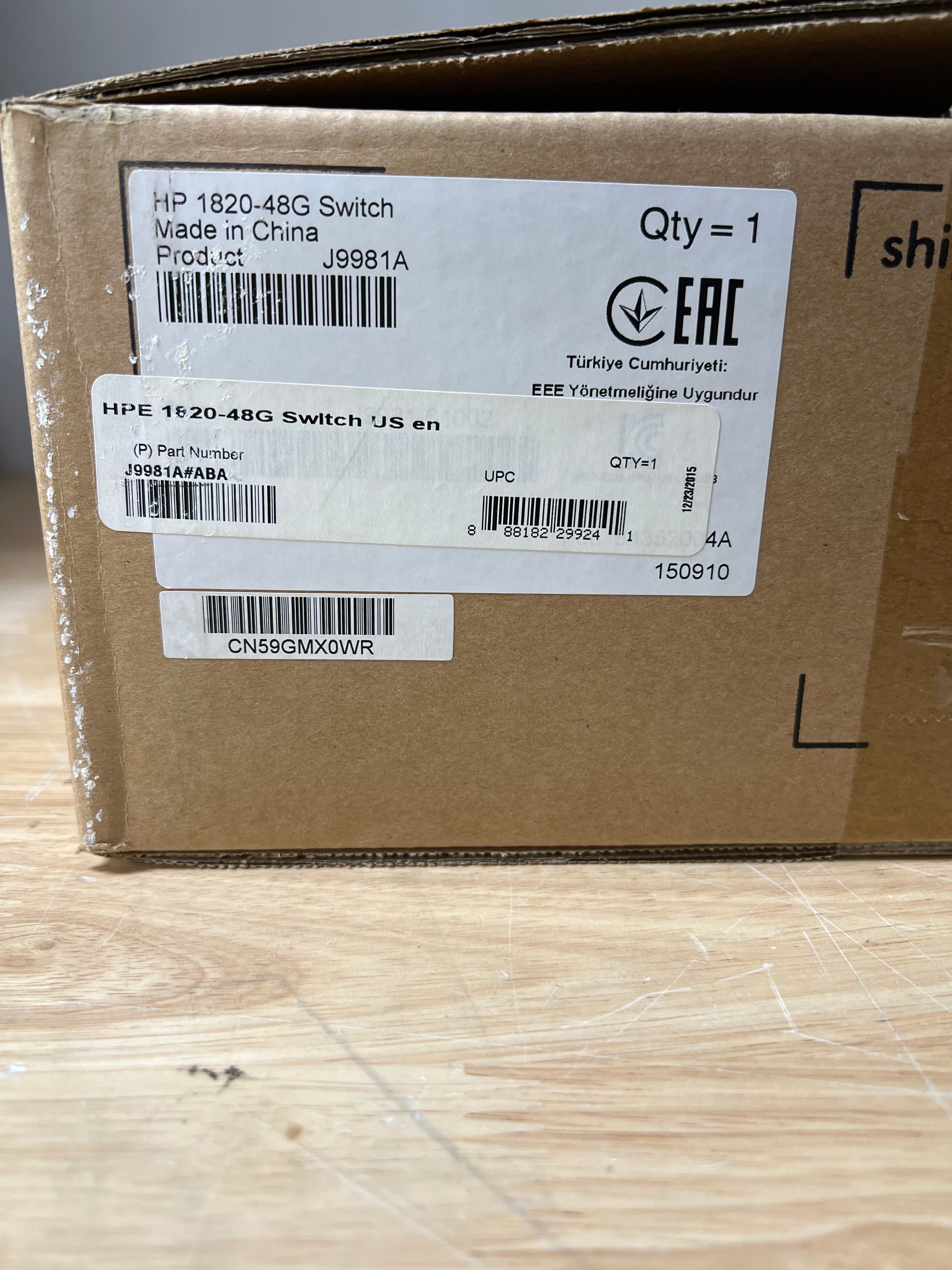 HP J9981A 48-Port Gigabit Managed Switch - New Open Box