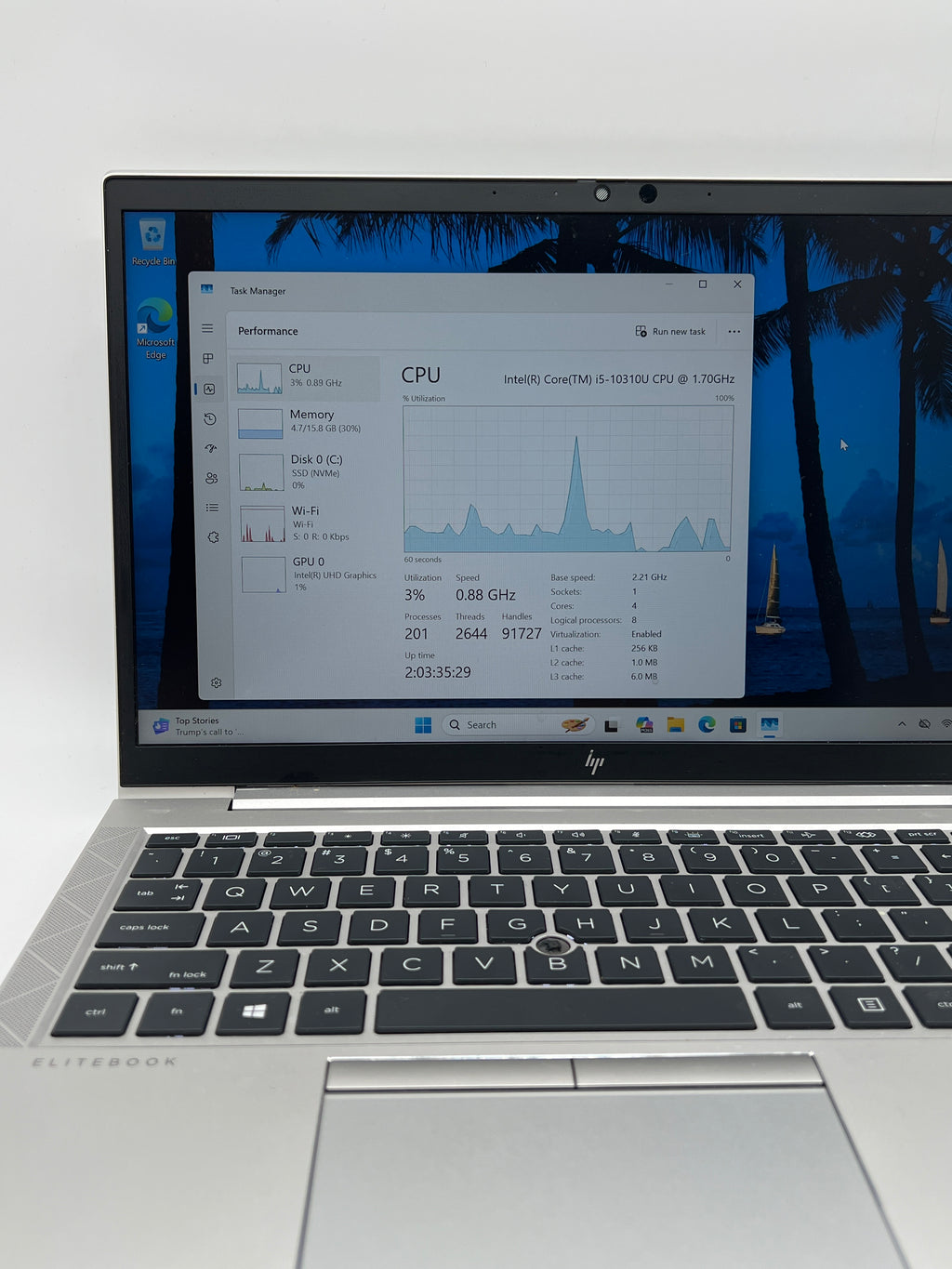 HP EliteBook 840 G7 i5-10310U 16 GB RAM 512 GB SSD Silver - Used