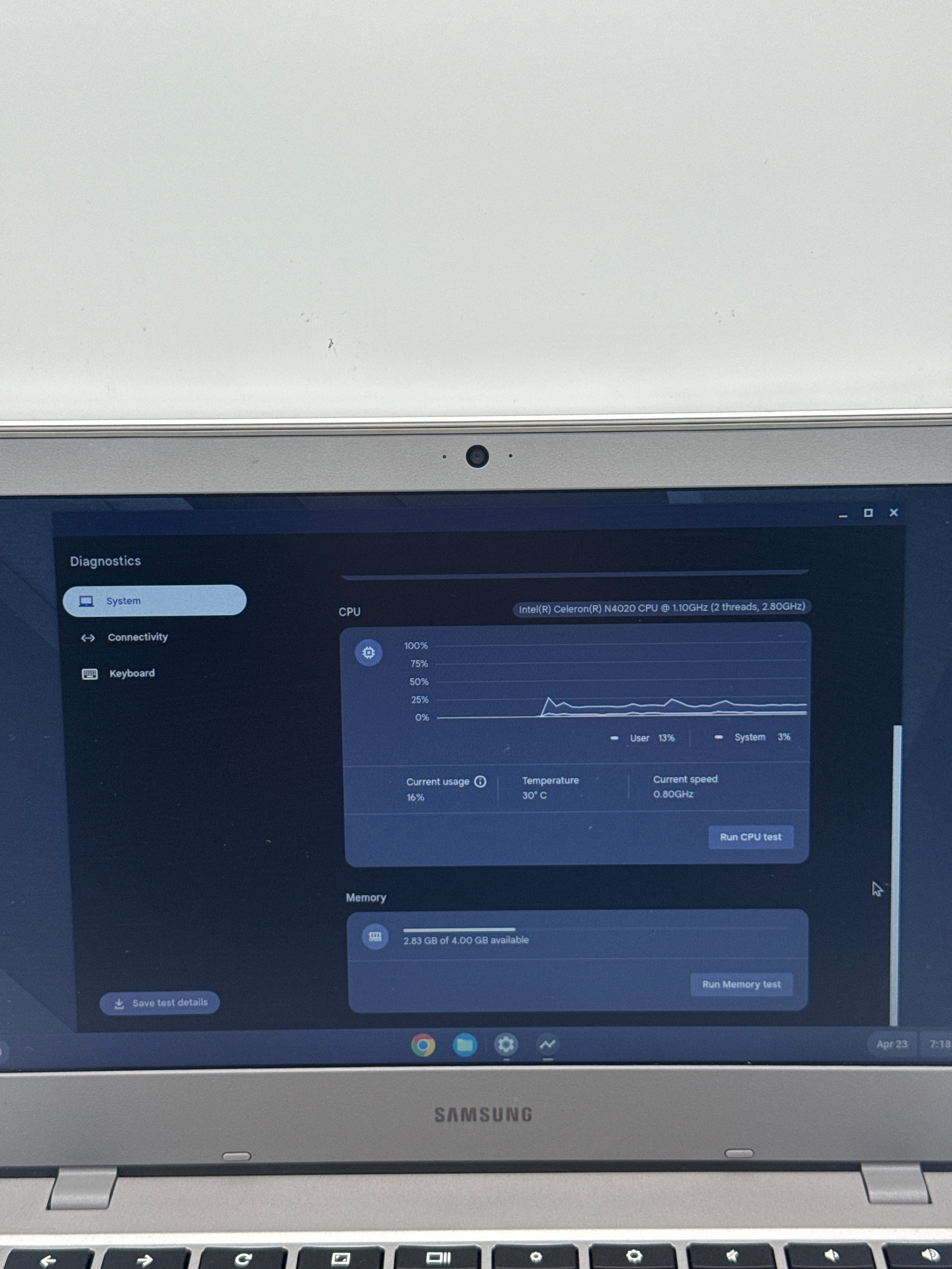 Samsung XE310XBA Celeron N4020 4GB RAM 32GB eMMC - Remotely Managed