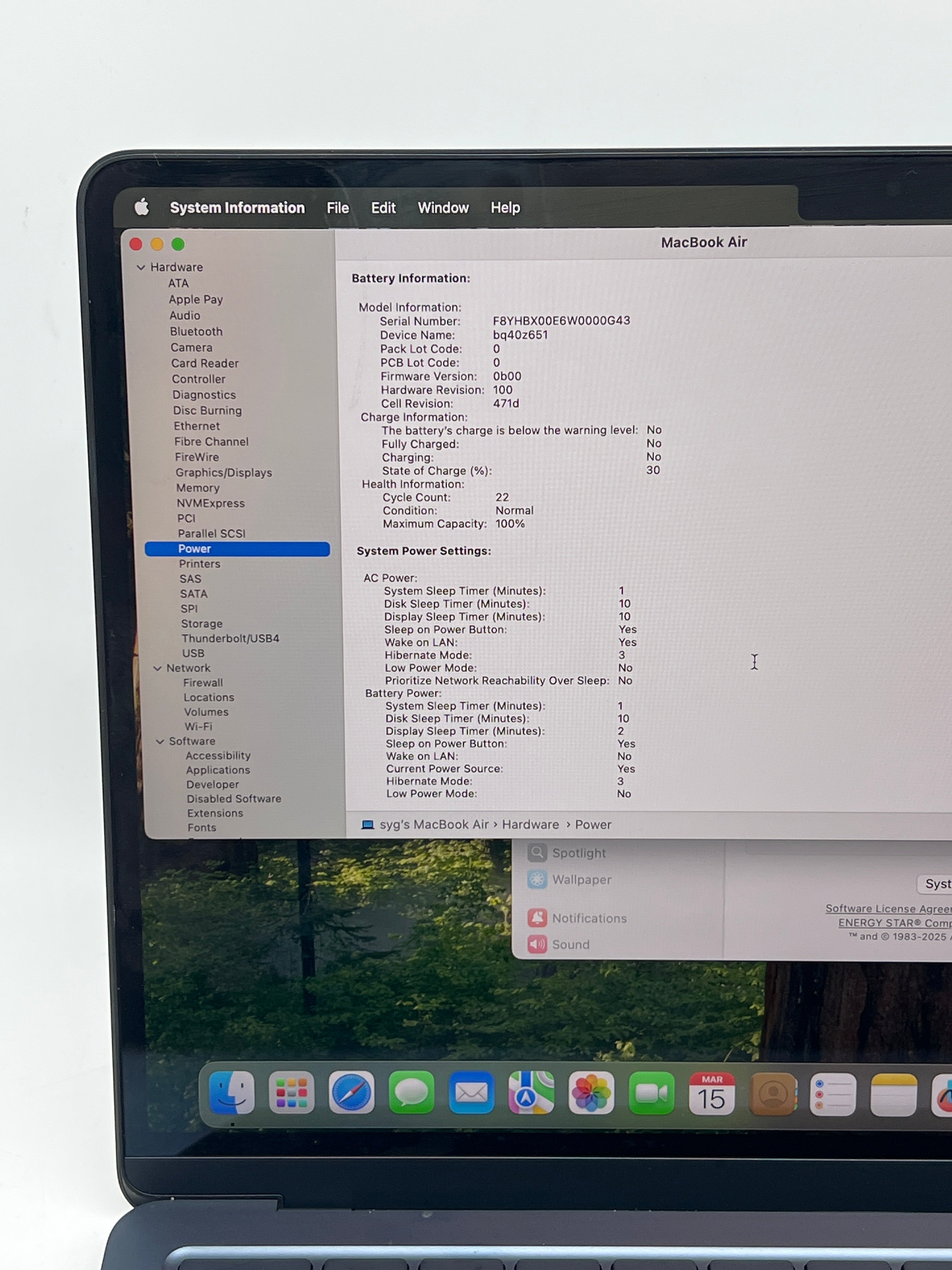 Apple MacBook Air 13" M4 A3240 16GB RAM 512GB SSD - Used