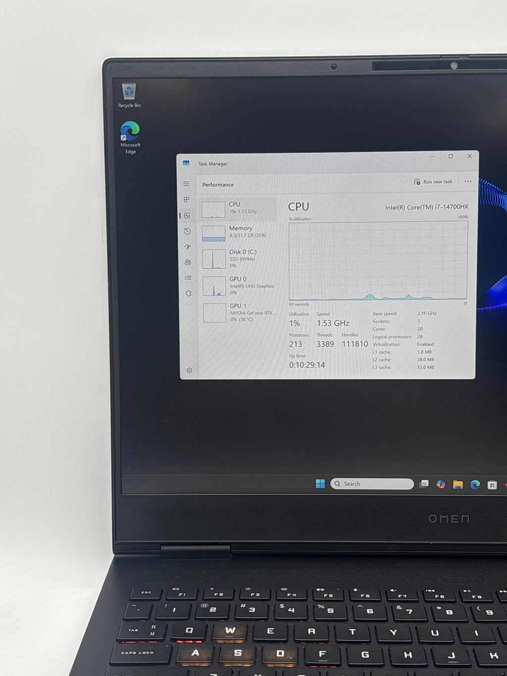HP Omen 16-U1047NR i7-14700HX 32GB RAM 1TB SSD RTX 4070