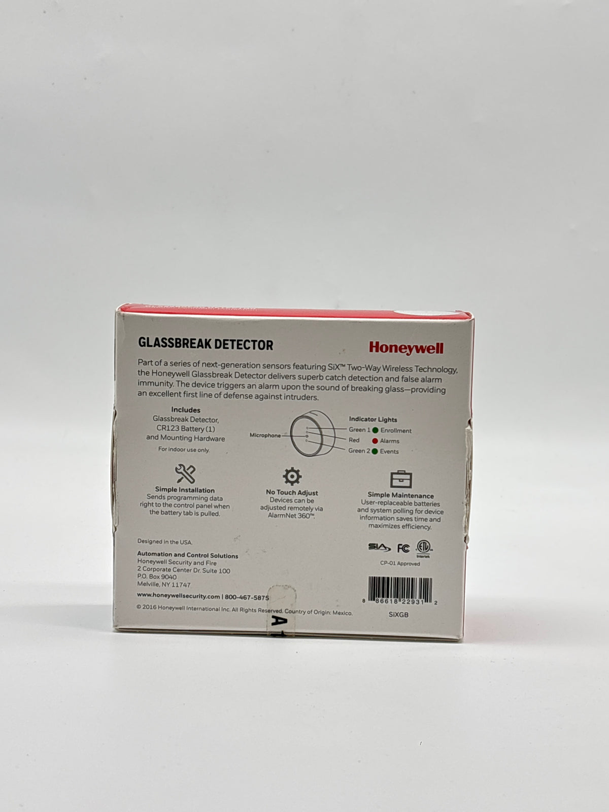 Honeywell Glassbreak Detector SiX Series Wireless Security Sensor - New