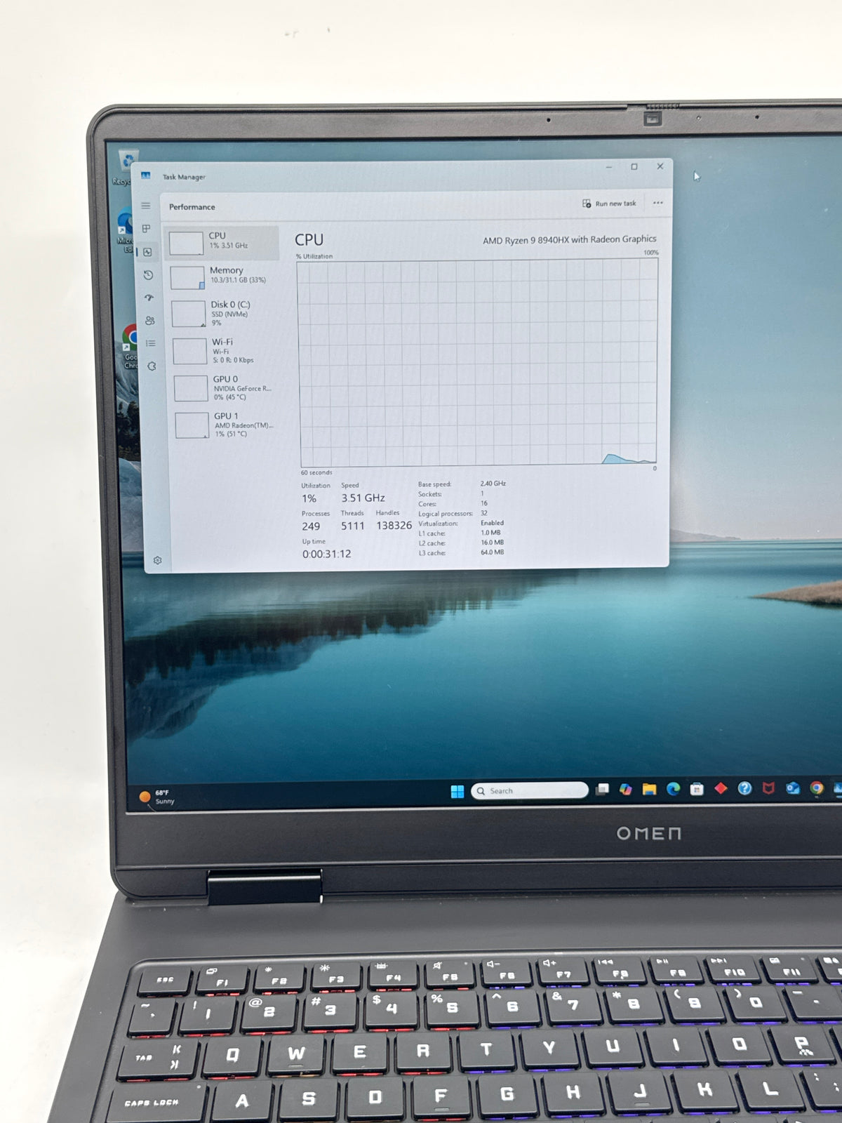 HP Omen 16-ap0xxx Ryzen 9 8940HX 32GB RAM 1TB SSD RTX 5060  100% Batt