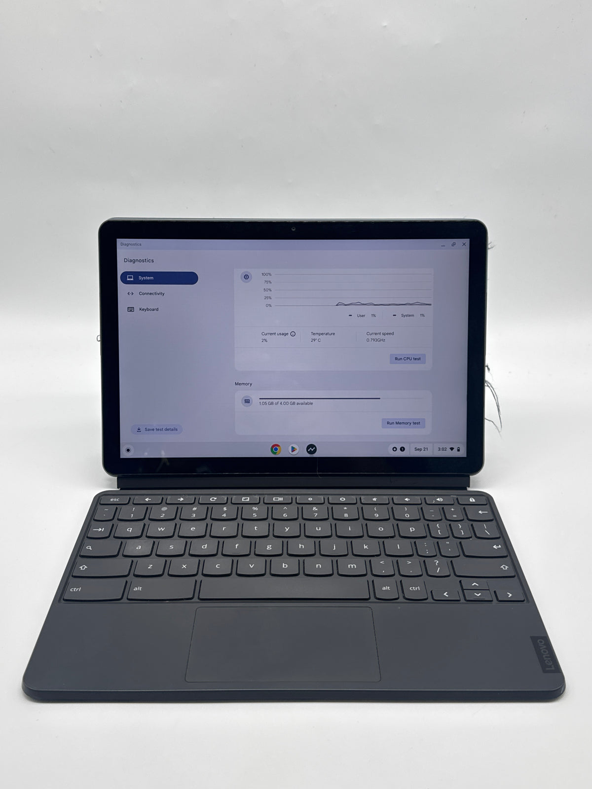Lenovo IdeaPad Duet Chromebook CT-X636F 10.1" MediaTek Helio P60T 4GB RAM 64GB eMMC - Used