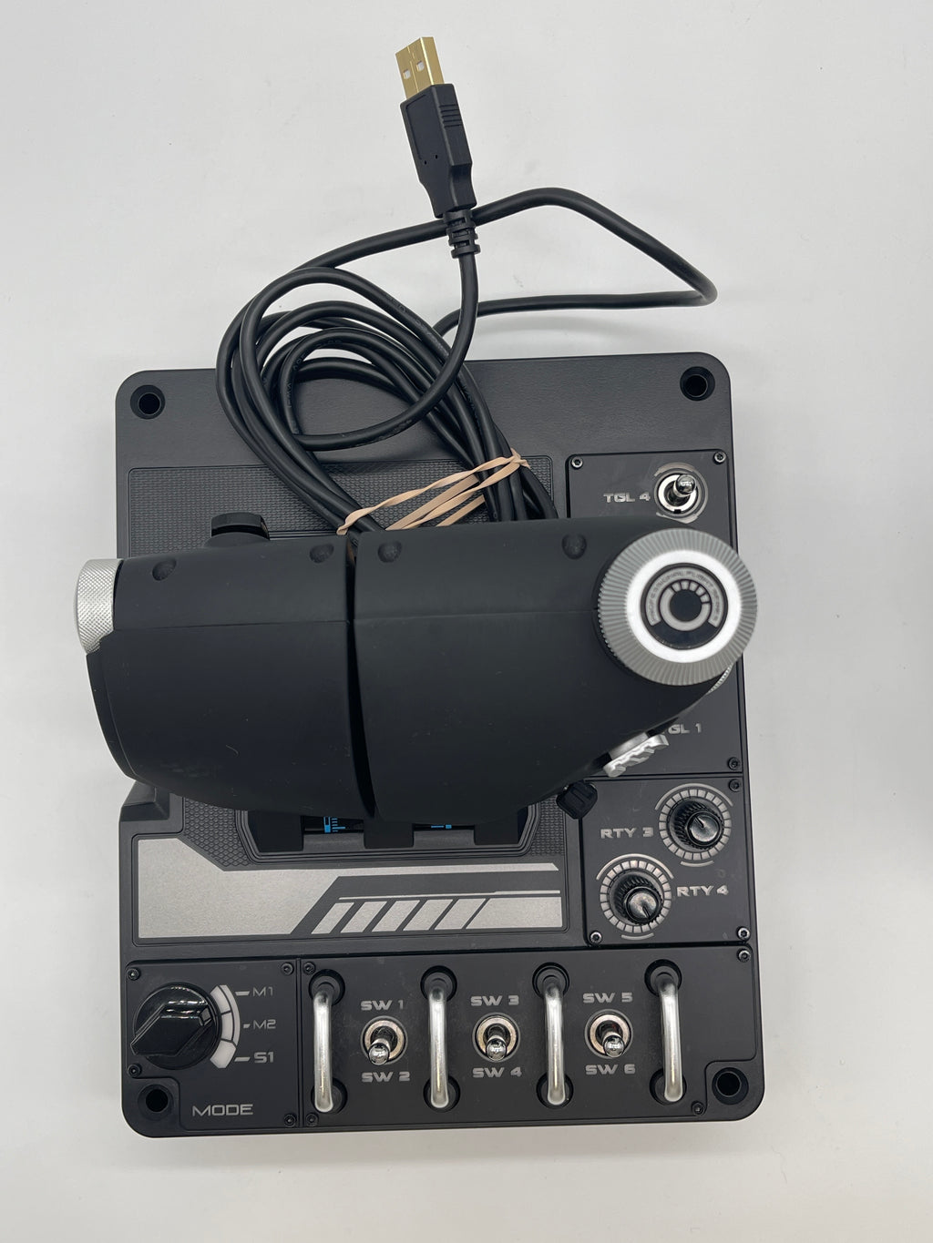 Logitech X56 Flight Simulator Flight Stick and Throttle Controller Black Used