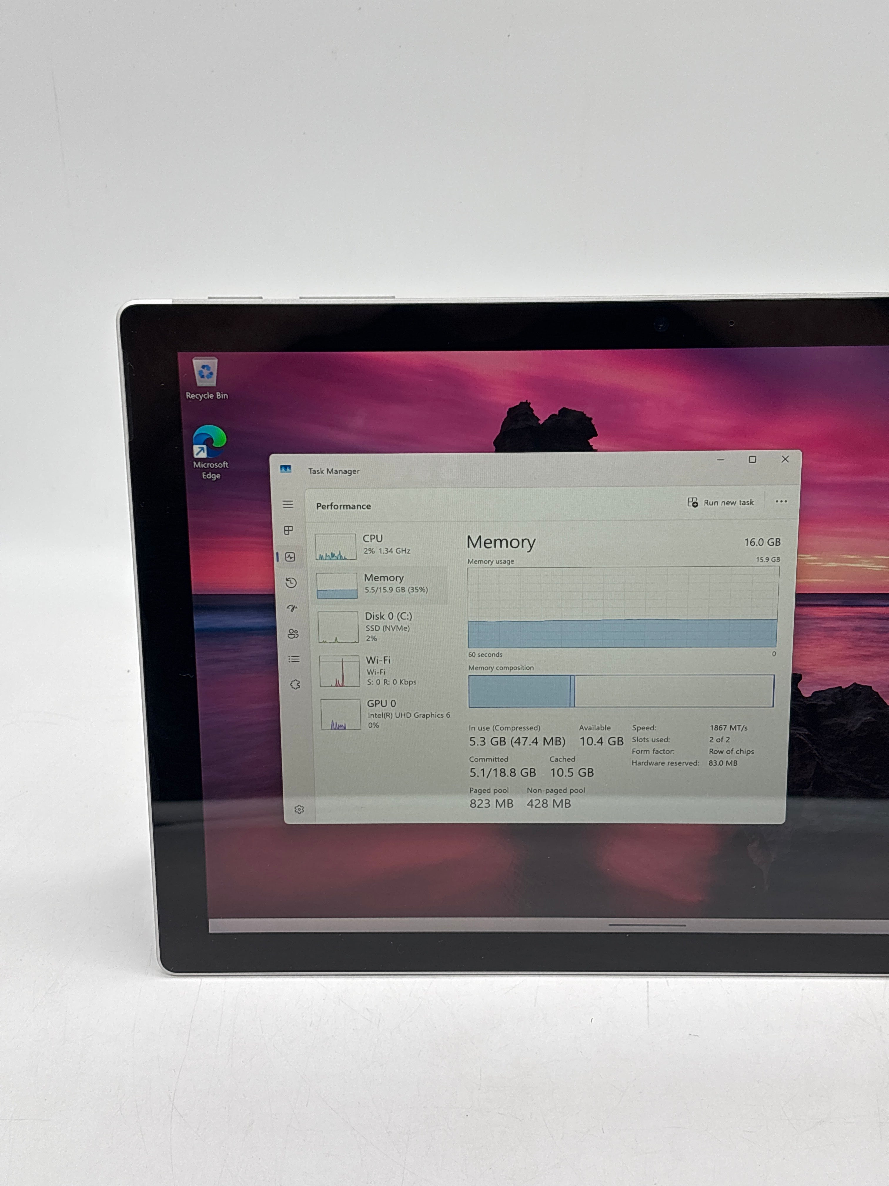Microsoft Surface Pro 6 1796  i7-8650U 16GB RAM 512GB SSD