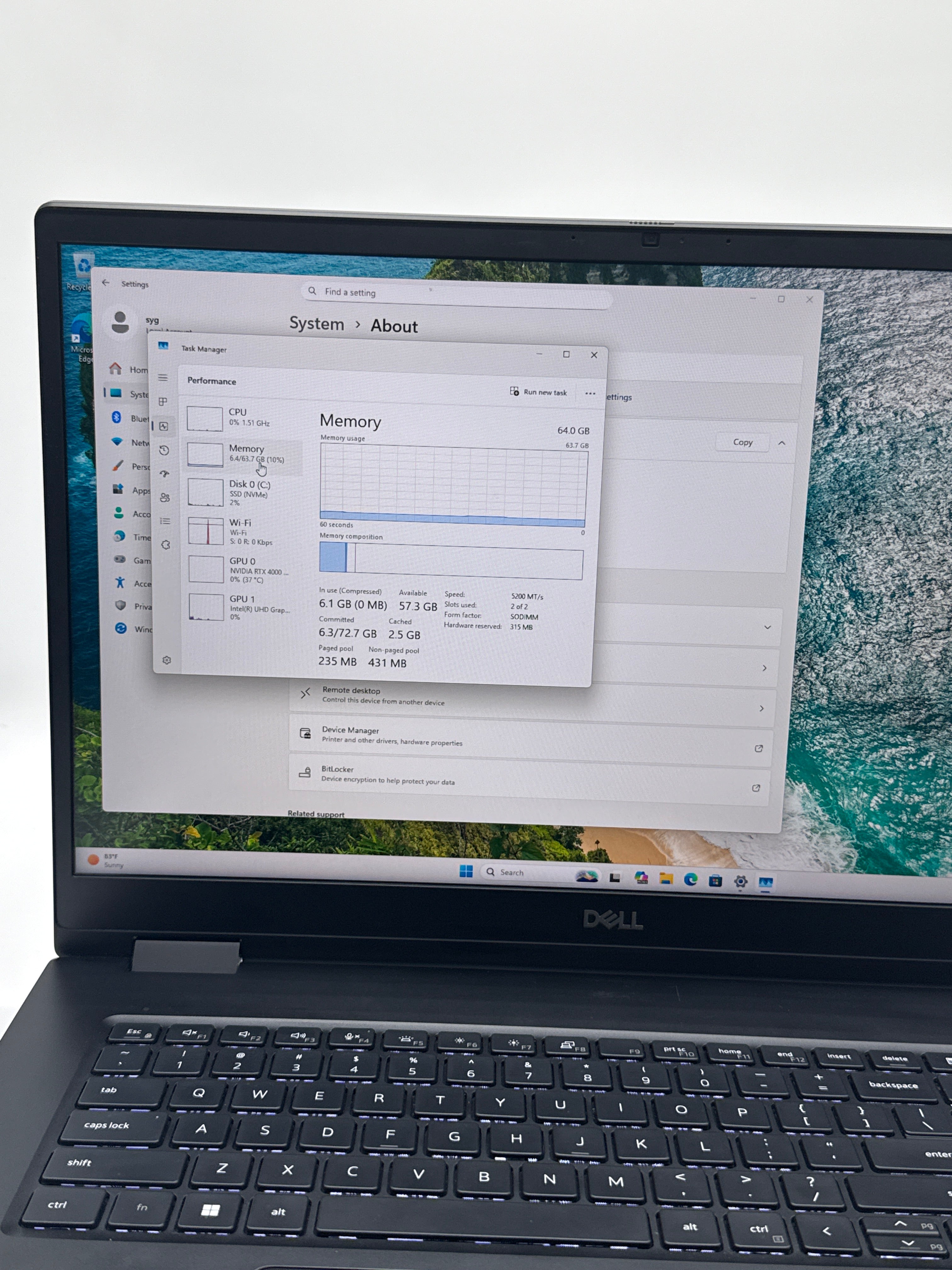 Dell Precision 7780 17.3 in Intel Core i9 64GB RAM 2TB SSD Gray