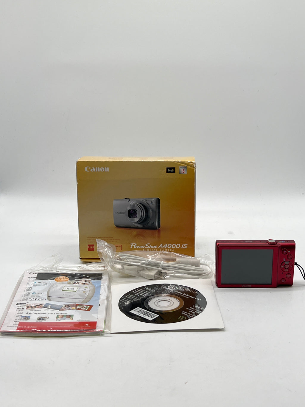 Canon PowerShot A4000 IS 16MP Digital Camera 8x Optical Zoom Silver - Used
