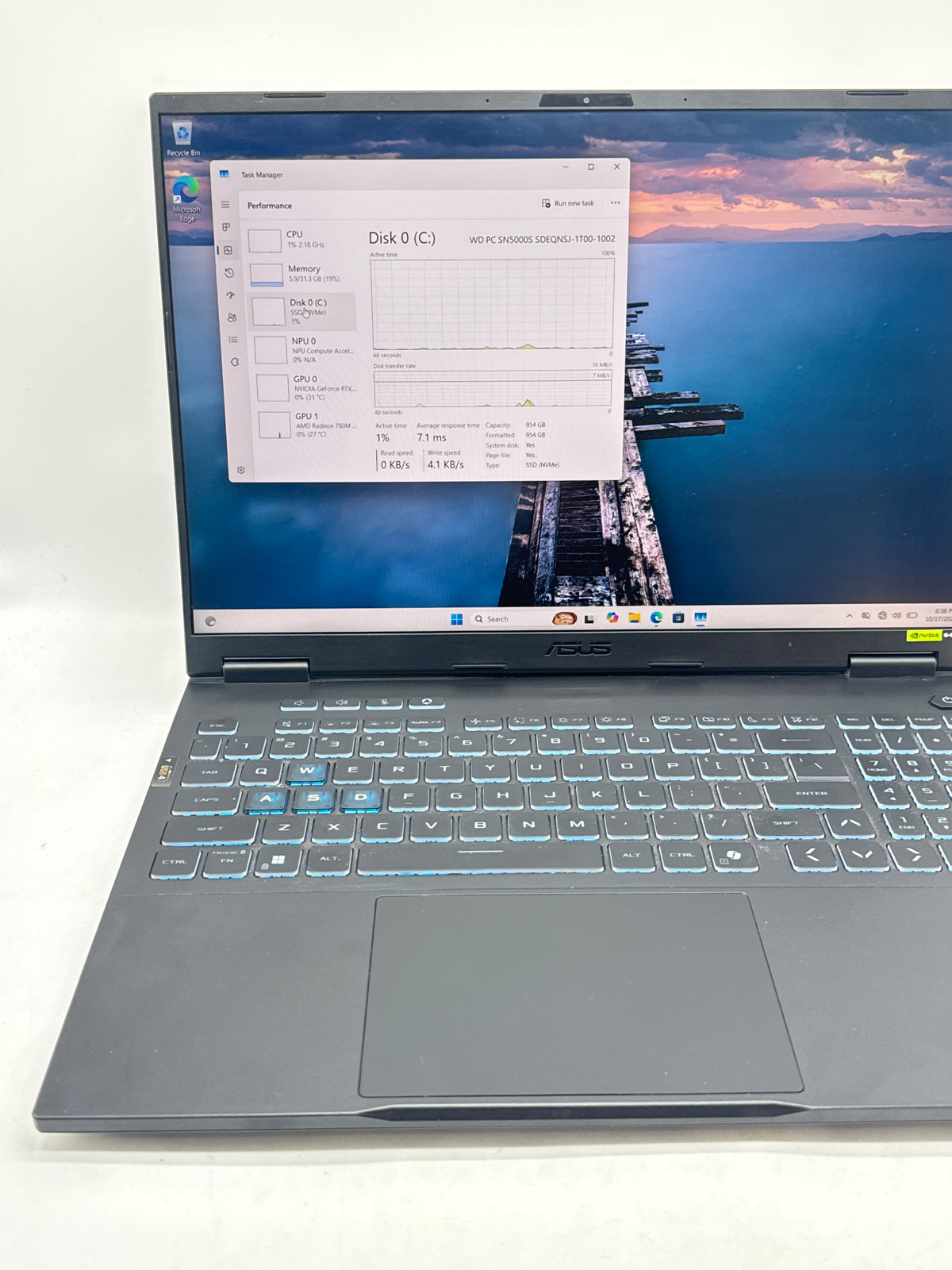 Asus TUF Gaming A16 FA608UP Ryzen 9 270 32GB RAM 1TB SSD RTX 5070 16in - Used