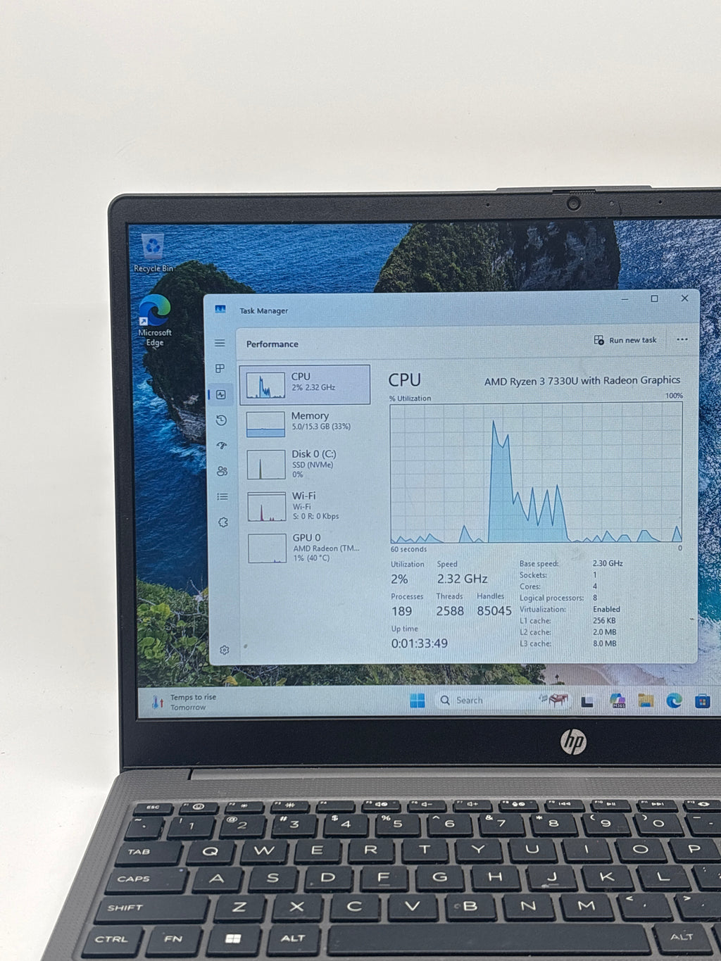 HP 255 G10 AMD Ryzen 3 7330U 16GB 256GB SSD - BIOS Lock/Remotely Managed