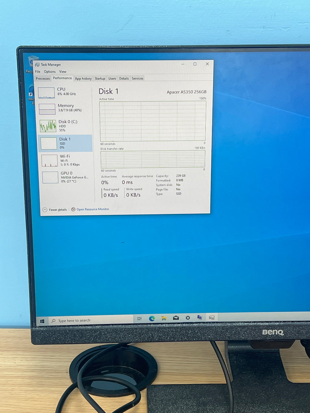 iBUYPOWER Trace i5-10400F 8GB RAM 1TB HDD 256GB SSD RTX 1650 - Used