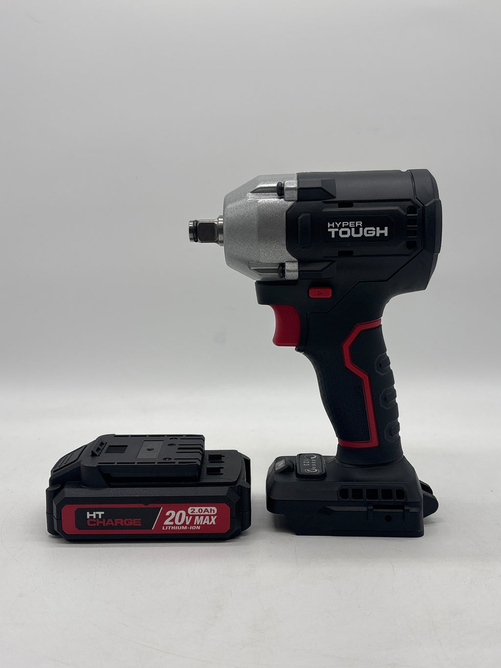 Hyper Tough 20V MAX 20 Volt 80046 Brushless 1/2" Impact Wrench - With Battery & Charger