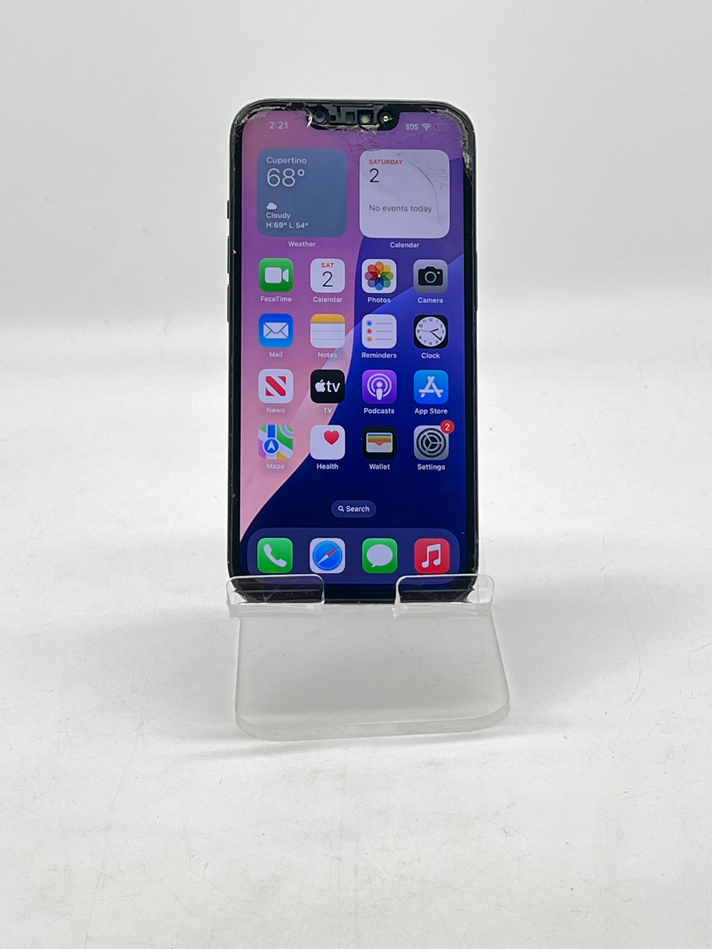 ATT Apple iPhone 14 128GB Midnight - Cracked Back And Screen