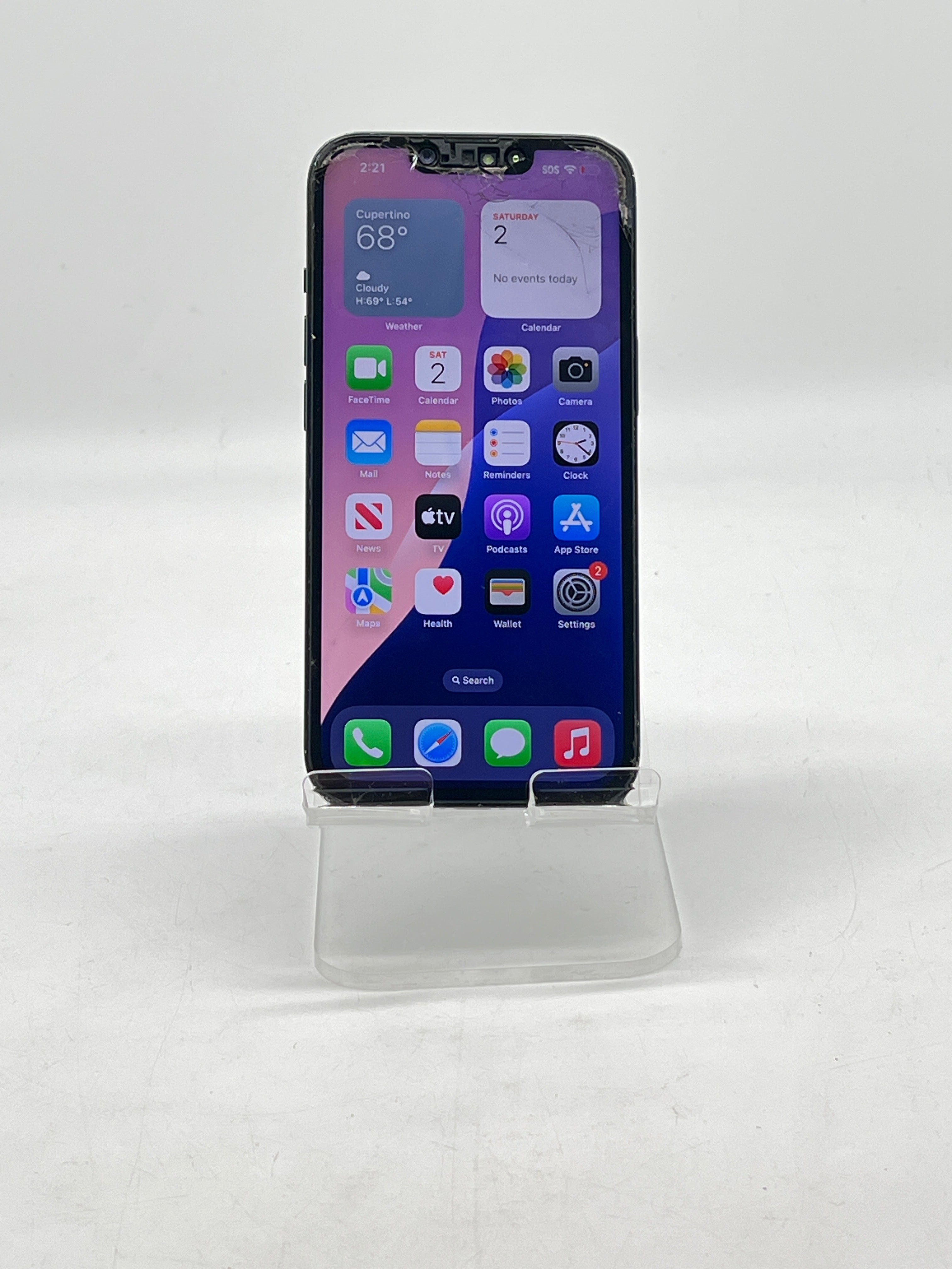 ATT Apple iPhone 14 128GB Midnight - Cracked Back And Screen