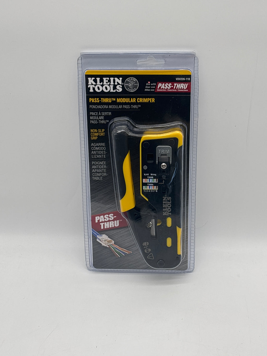 Klein Tools VDV226-110 Ratcheting Cable Crimper Black Multicolor New In Box