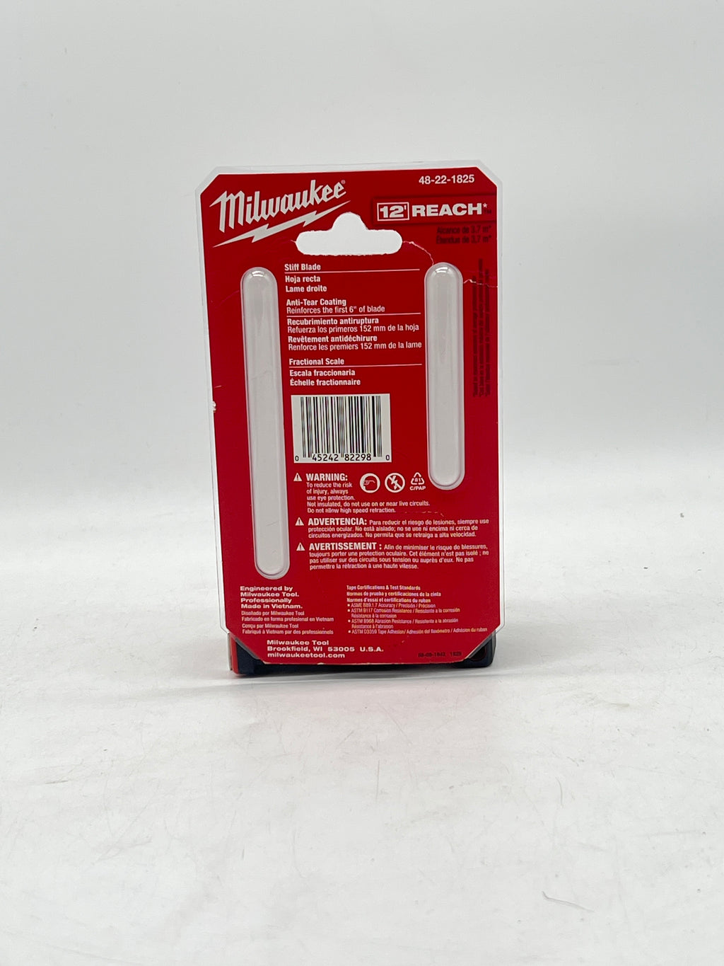 Milwaukee Measuring Tape 25 ft Steel Blade Compact Model 48-22-1825 Red New In Box