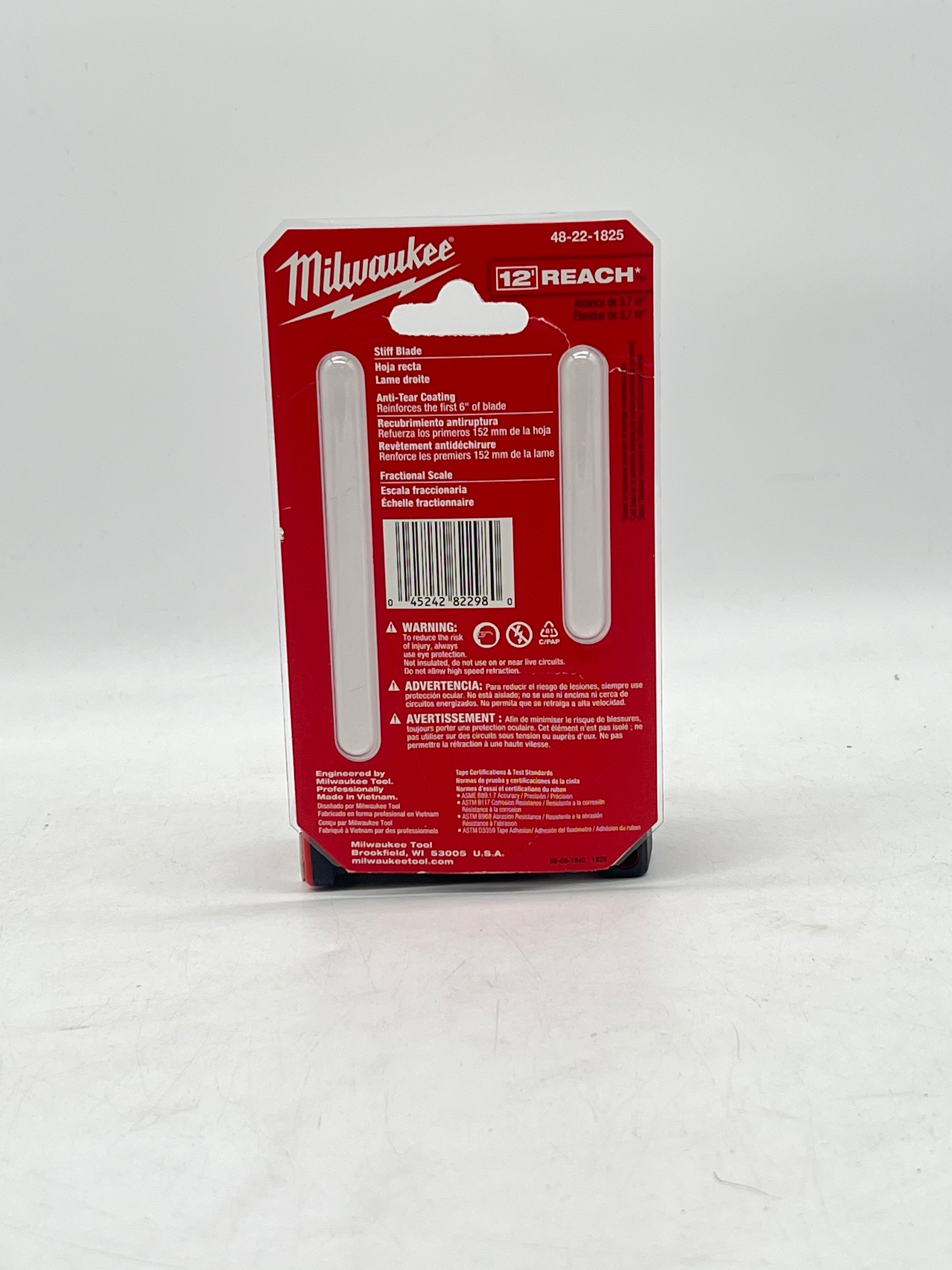 Milwaukee Measuring Tape 25 ft Steel Blade Compact Model 48-22-1825 Red New In Box