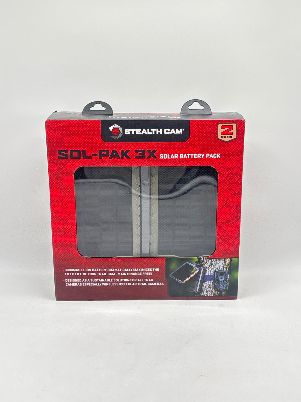 Stealth Cam 2 SOL-PAK 3X Solar Battery Pack Black New Sealed