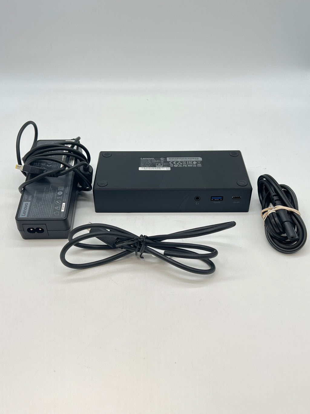 Lenovo ThinkPad USB-C Dock DK1633 40A9 with Power Adapter & USB-C Cable - Used