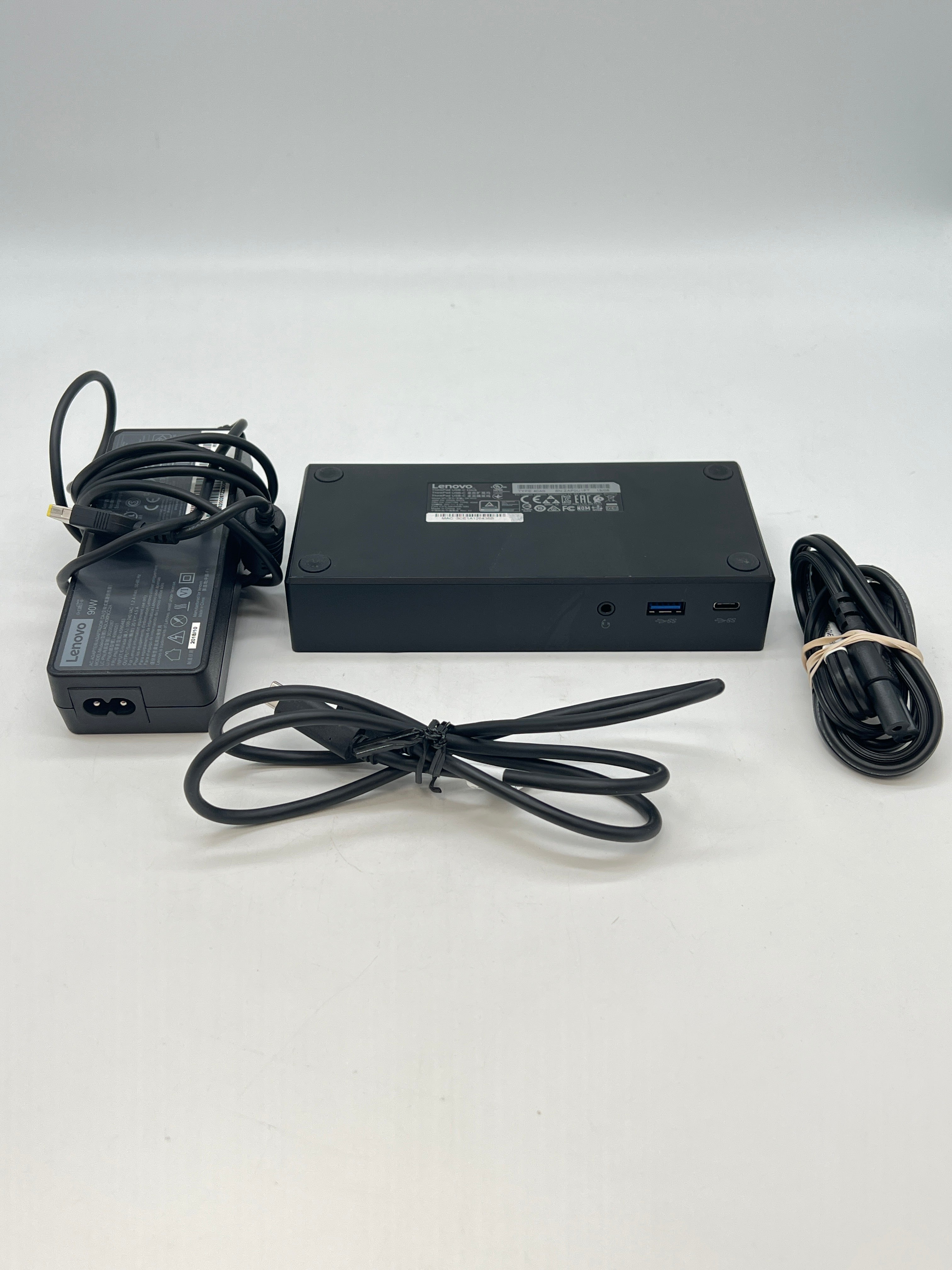 Lenovo ThinkPad USB-C Dock DK1633 40A9 with Power Adapter & USB-C Cable - Used