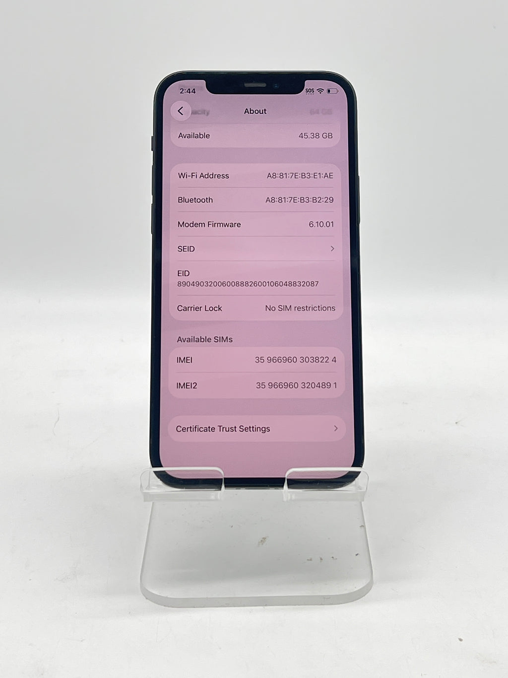 Apple iPhone 12 64GB Unlocked Midnight - Used