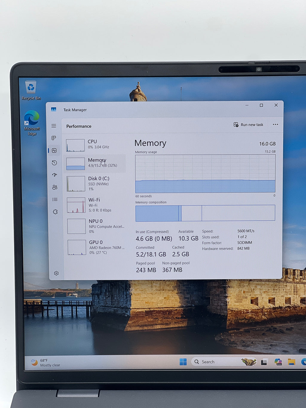 Dell Pro 16 PC16255 Ryzen 5 PRO 230 16GB RAM 512GB SSD