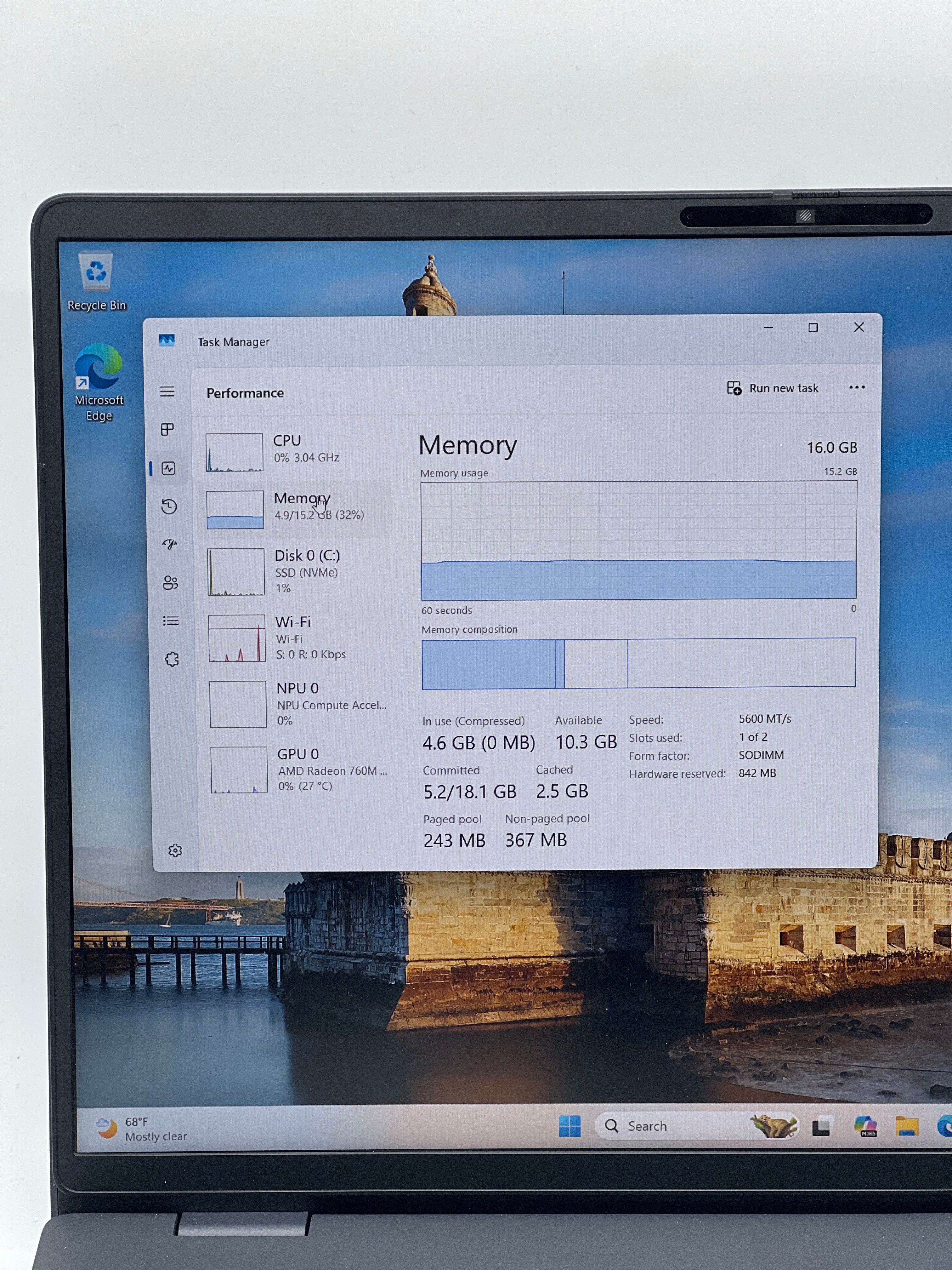 Dell Pro 16 PC16255 Ryzen 5 PRO 230 16GB RAM 512GB SSD