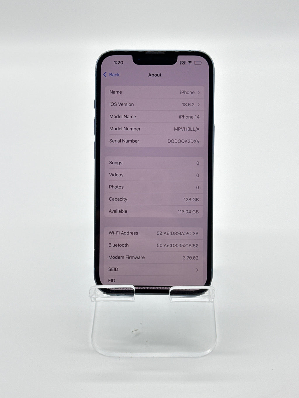 Apple iPhone 14 6.1" 128GB Blue Unlocked