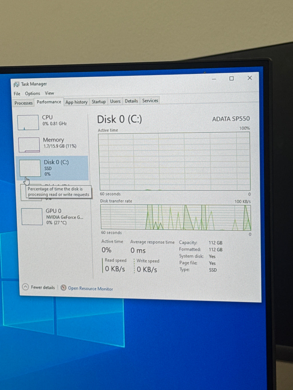 iBuyPower Desktop PC i7-6700 16GB RAM 1TB HDD 120GB SSD GTX 1060 Black - Used