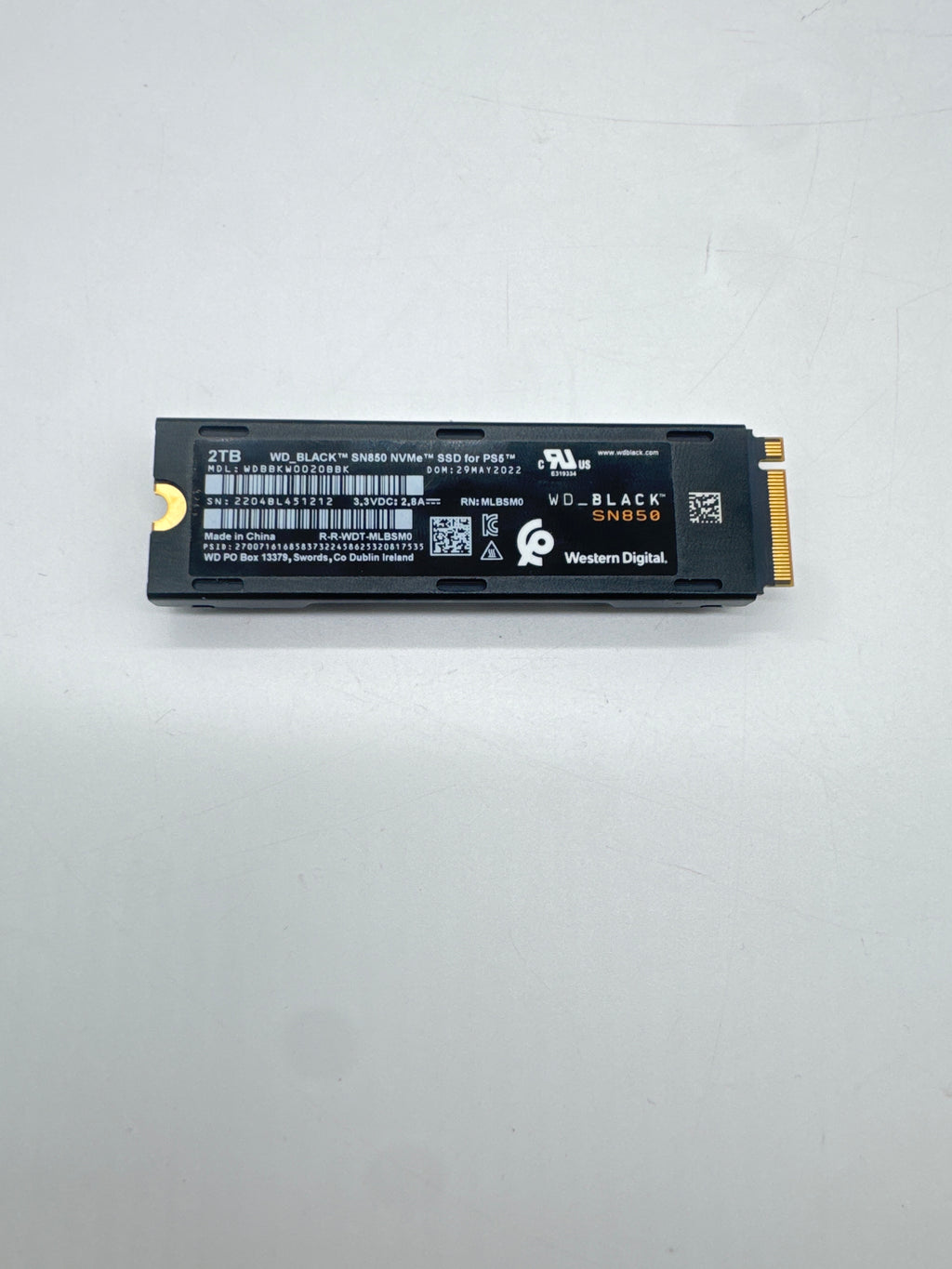 Western Digital WD BLACK SN850 2TB SSD Game Drive for PS5 M.2 NVMe Gen 4.0 x 4