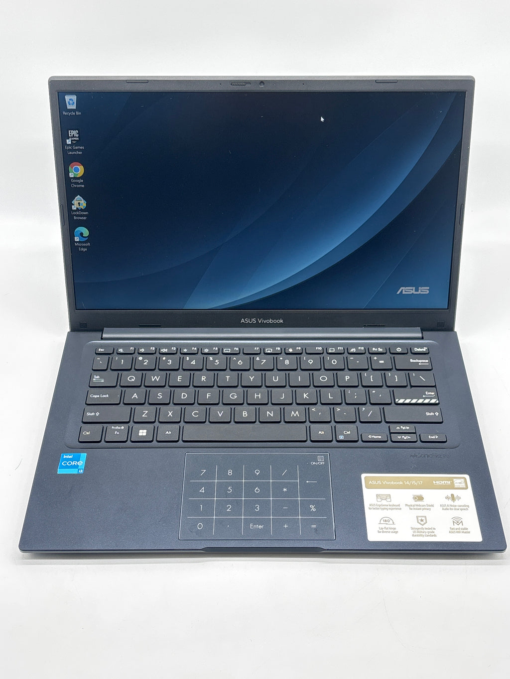 ASUS Vivobook X1404Z Intel Core i3-1215U Win 11 8GB RAM 128 SSD Blue Used