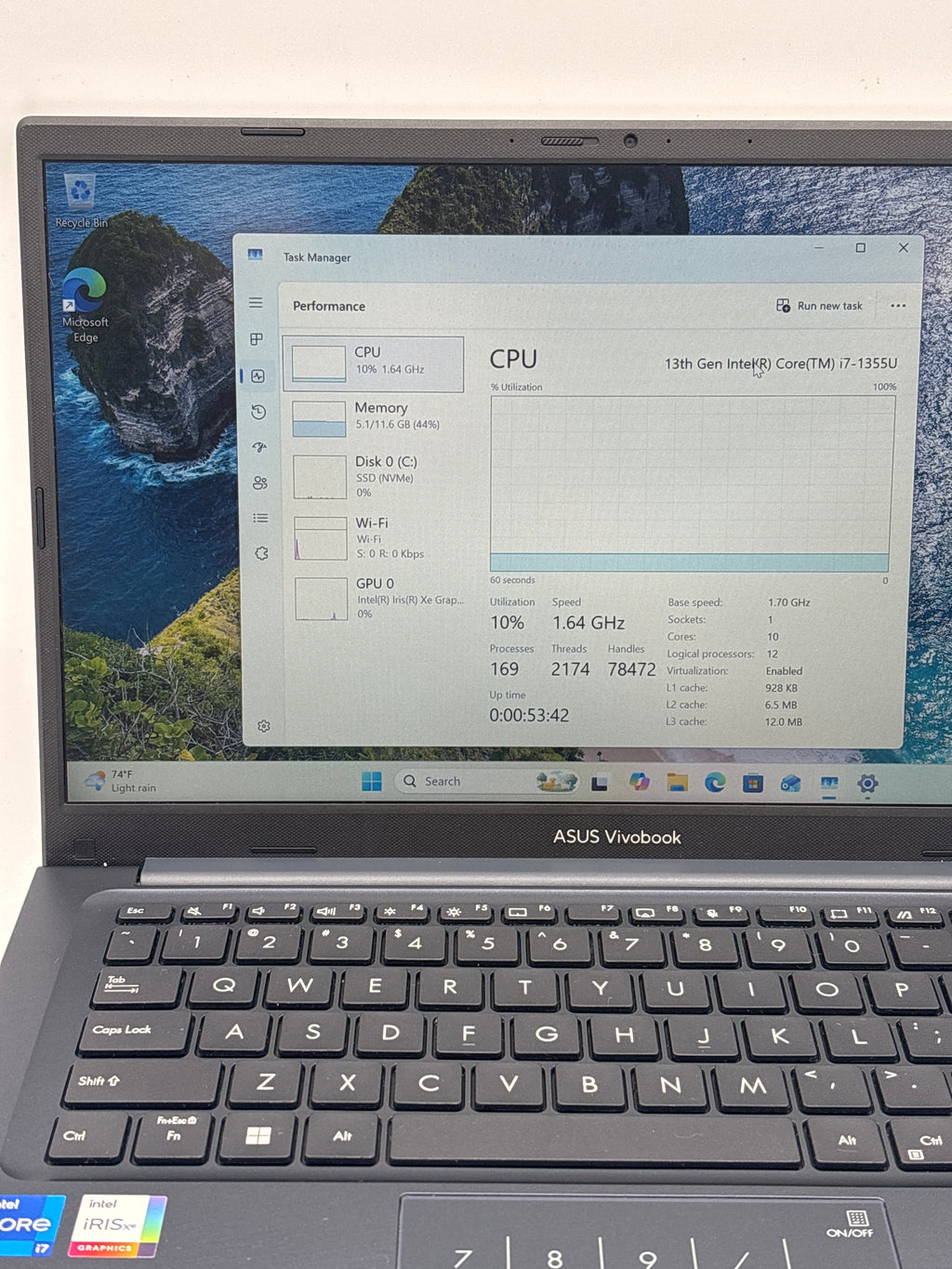 Asus Vivobook X1404VA i7-1355U 12GB RAM 512GB SSD